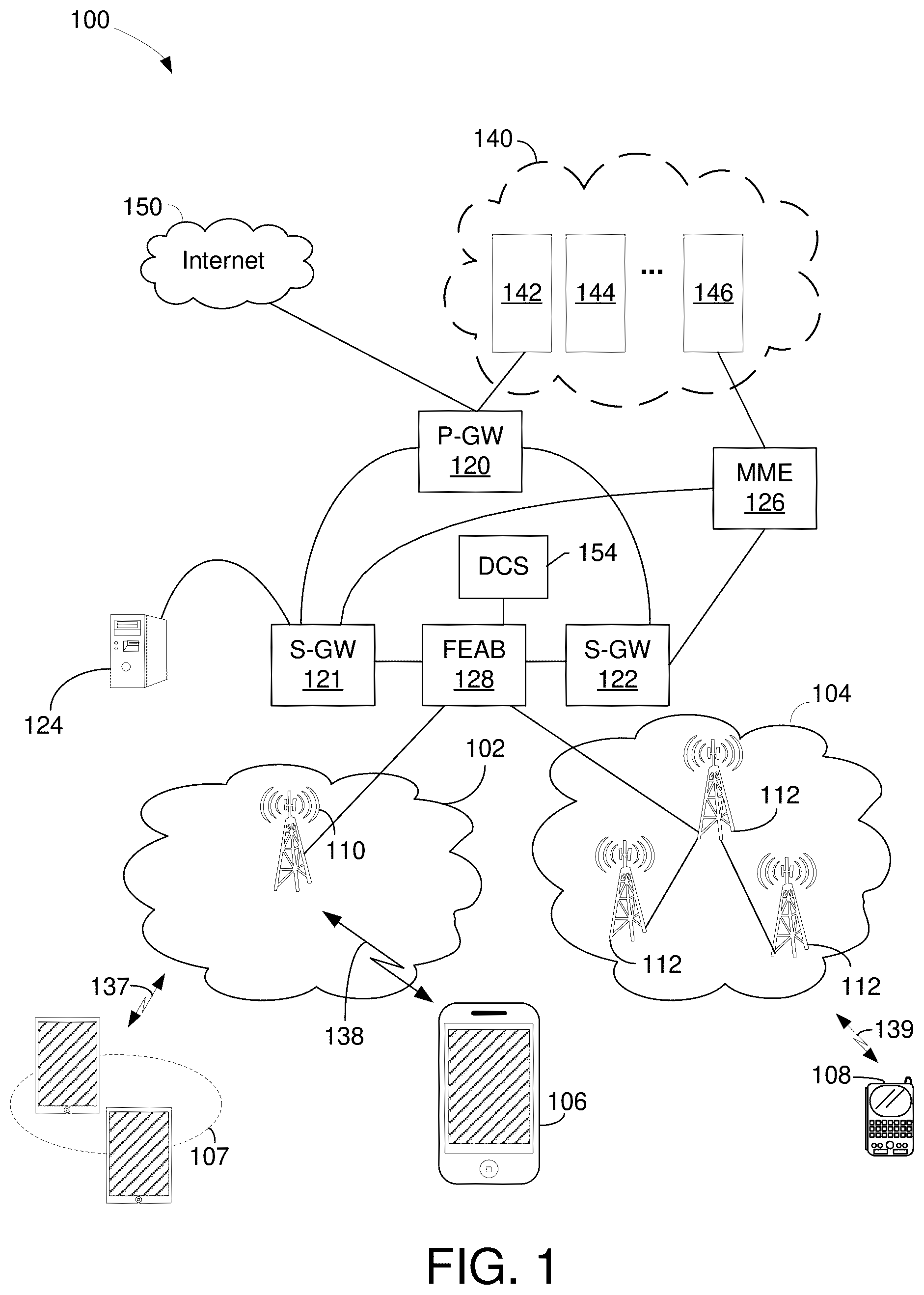 Patent US12309764 — Methods and apparatus for combining received uplink transmissions — Figure 1