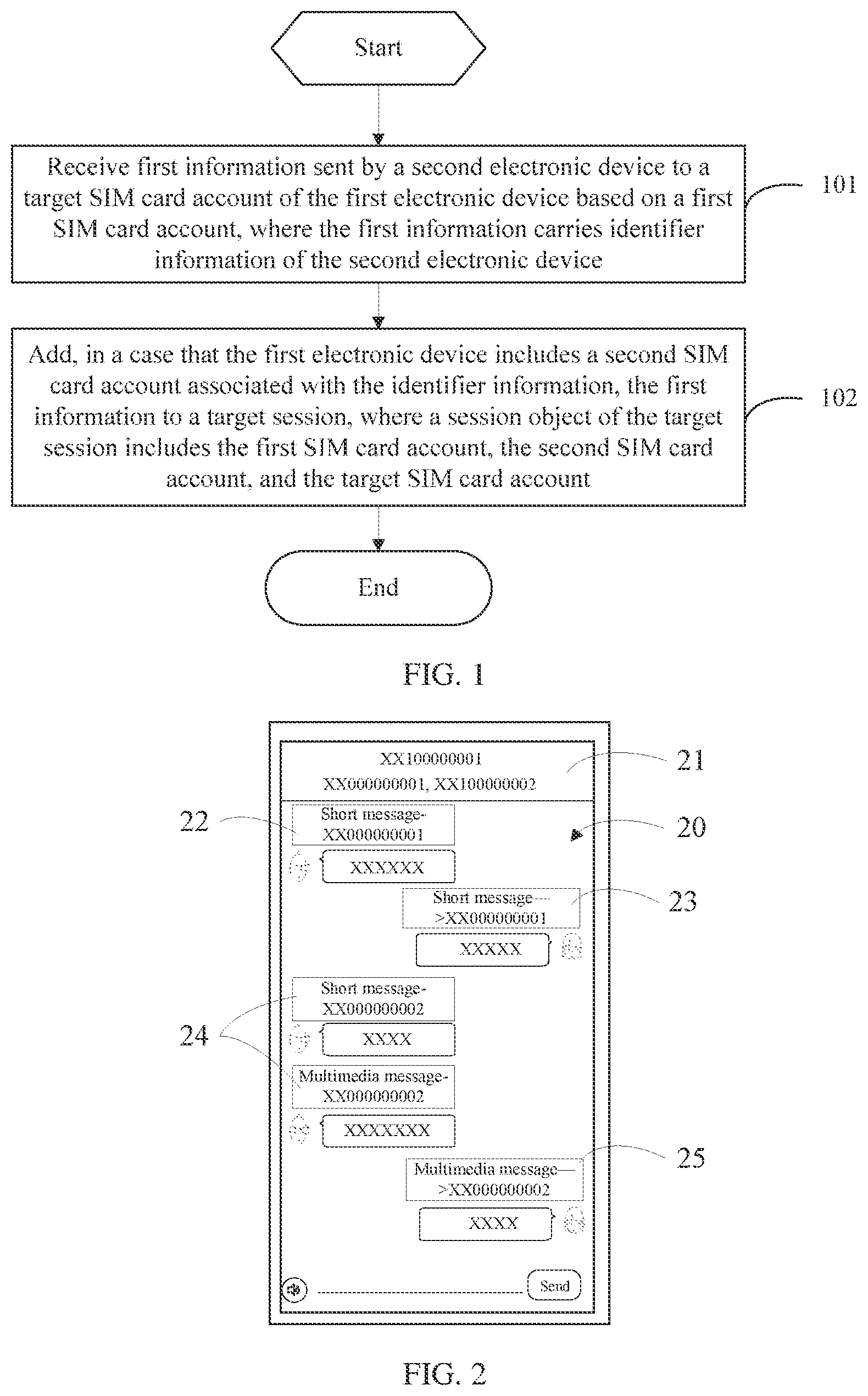 Patent US12309857 — Session information processing method, and electronic device — Figure 1