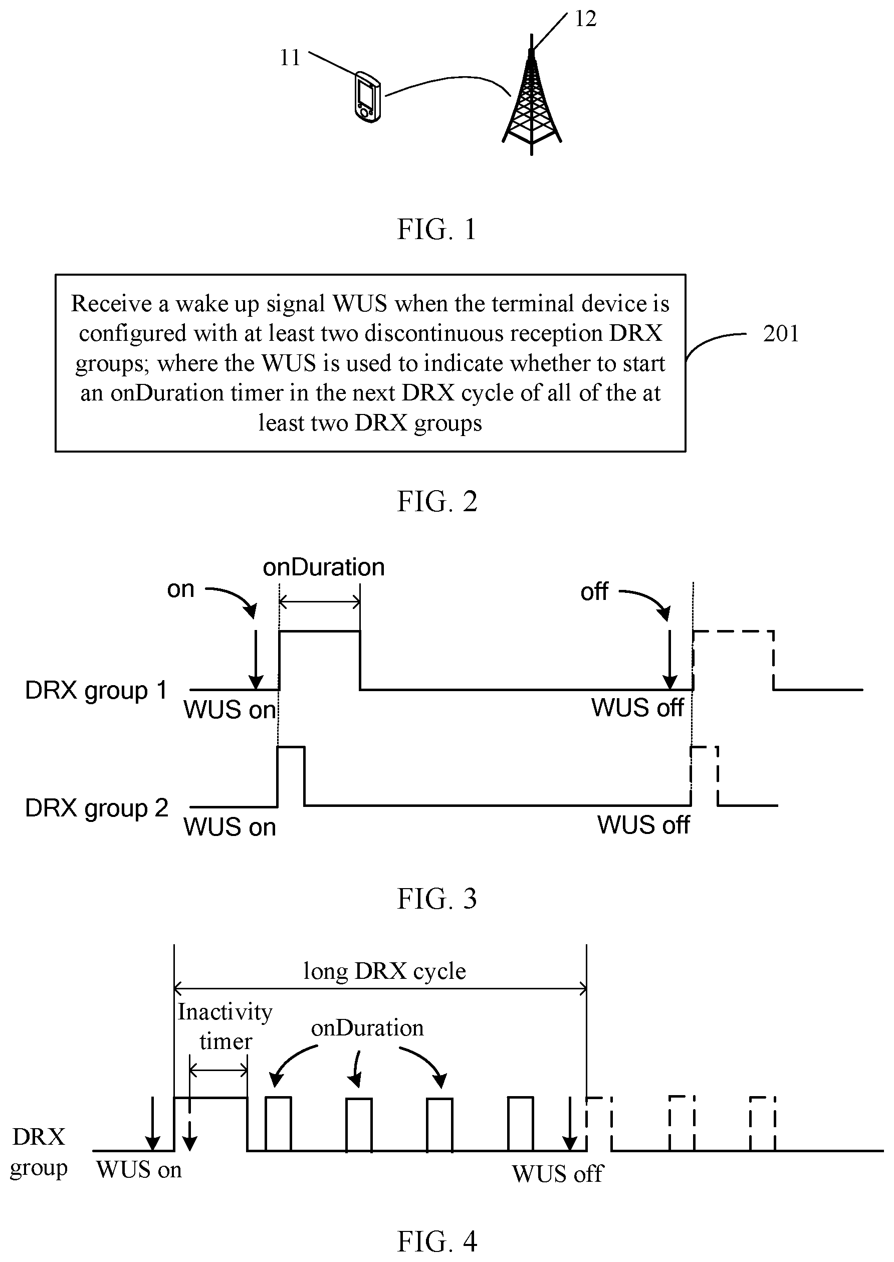 Patent US12309870 — Wake up signal processing method, wake up signal configuration method, and related device — Figure 1
