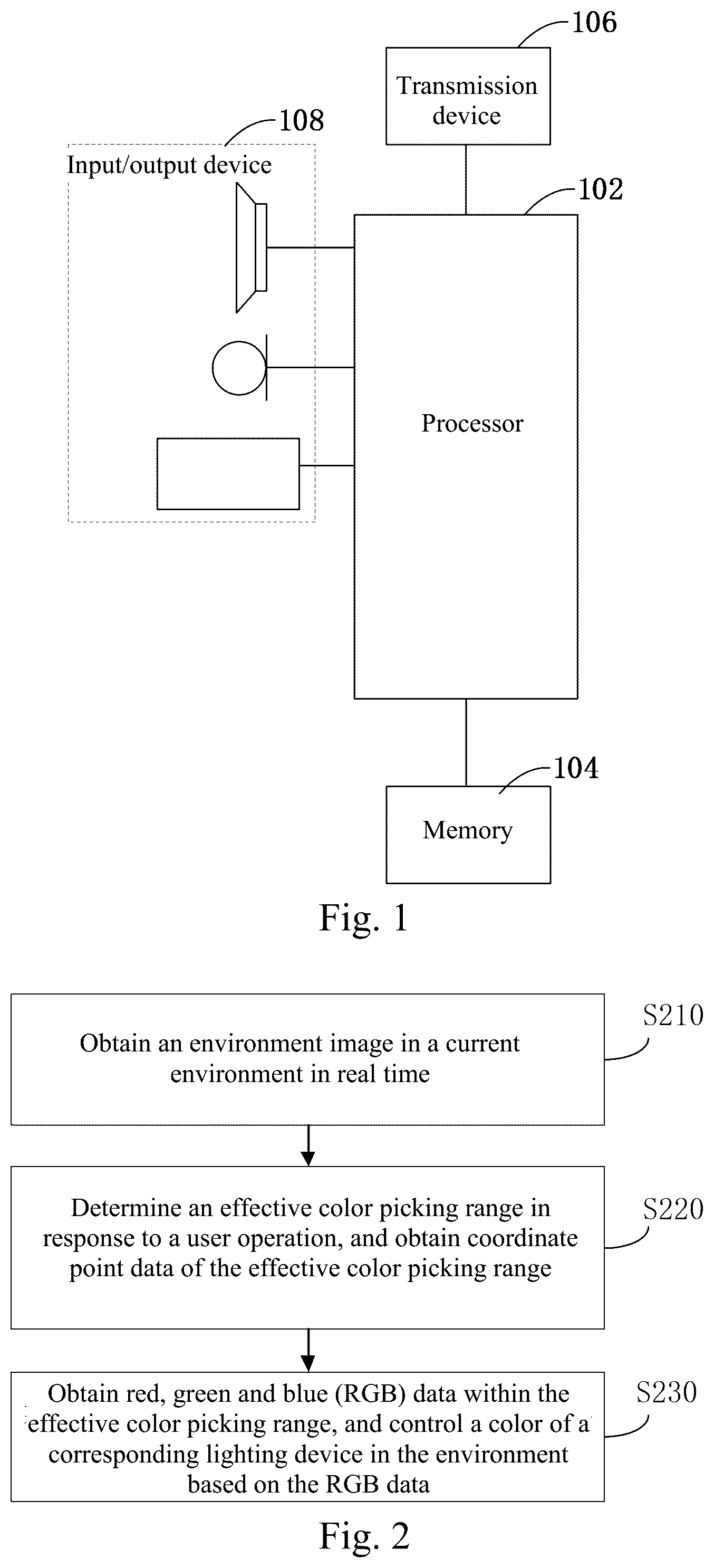 Patent US12309893 — Lighting control method and apparatus for color picking based on environment, device, and storage medium — Figure 1