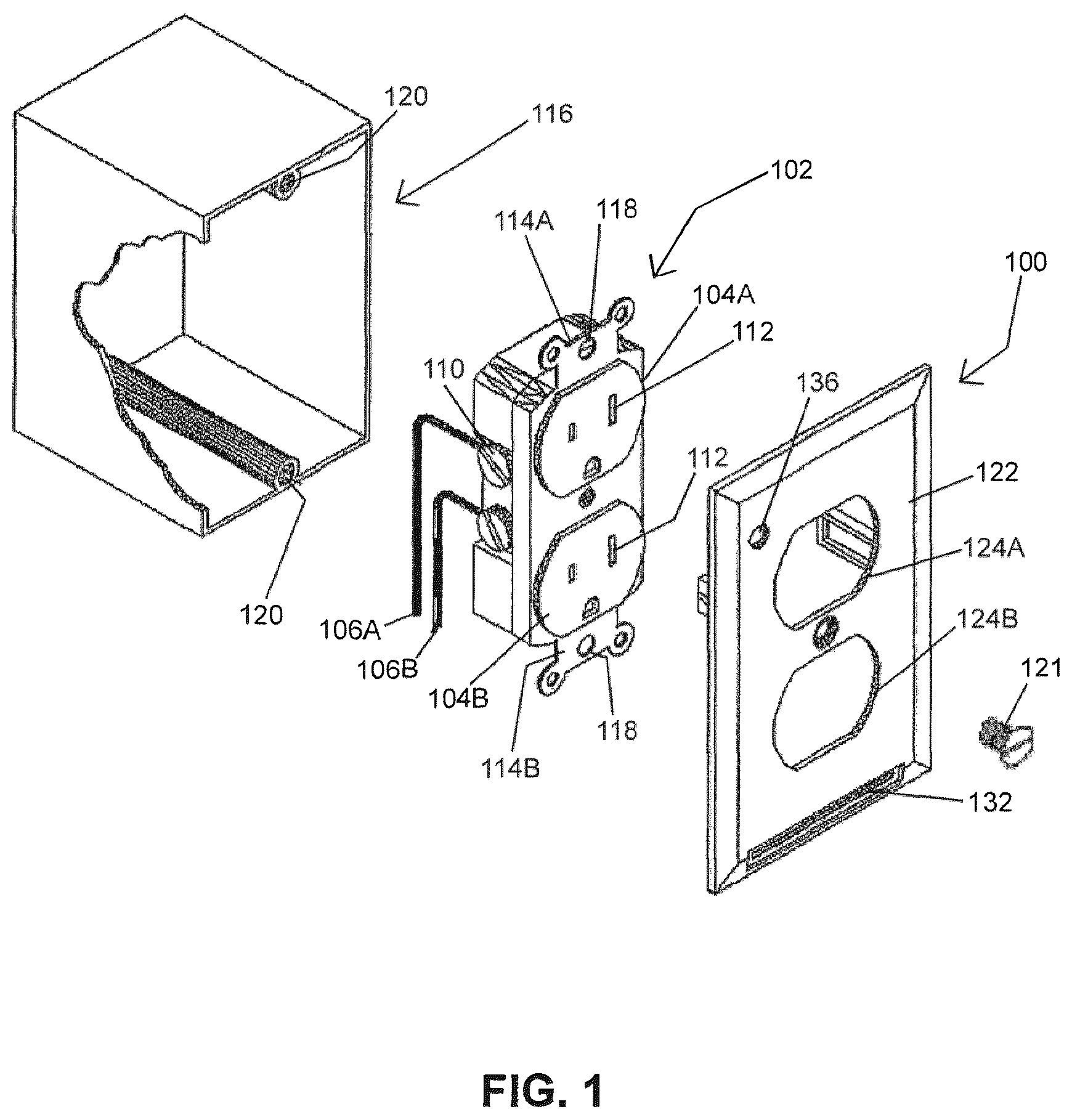 Patent US12309900 — Active receptacle cover — Figure 1