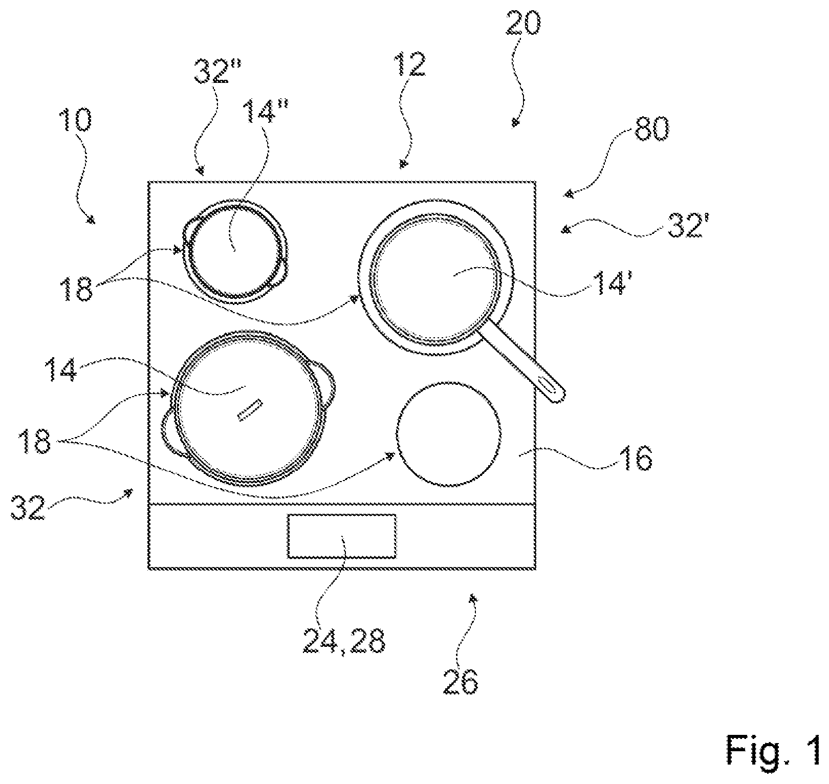 Patent US12309902 Figure 1 – Cooking appliance