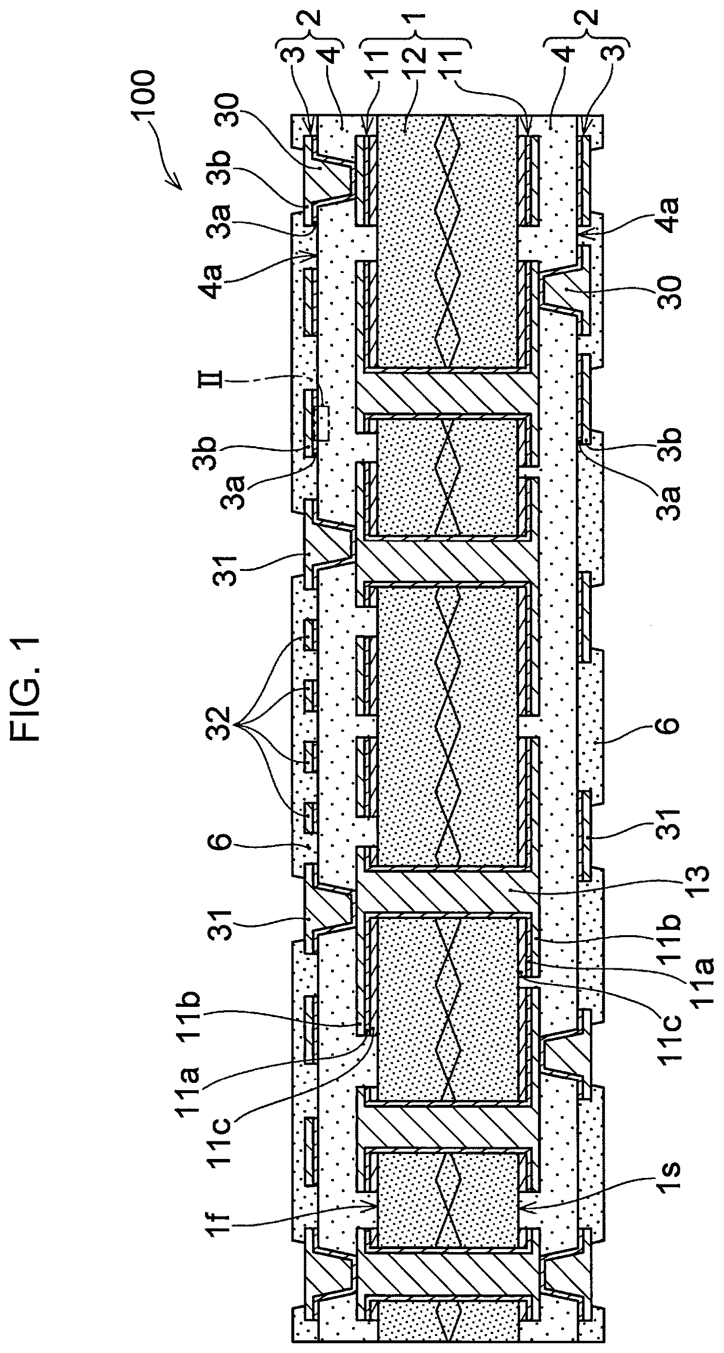 Patent US12309920 Figure 1 – Wiring substrate