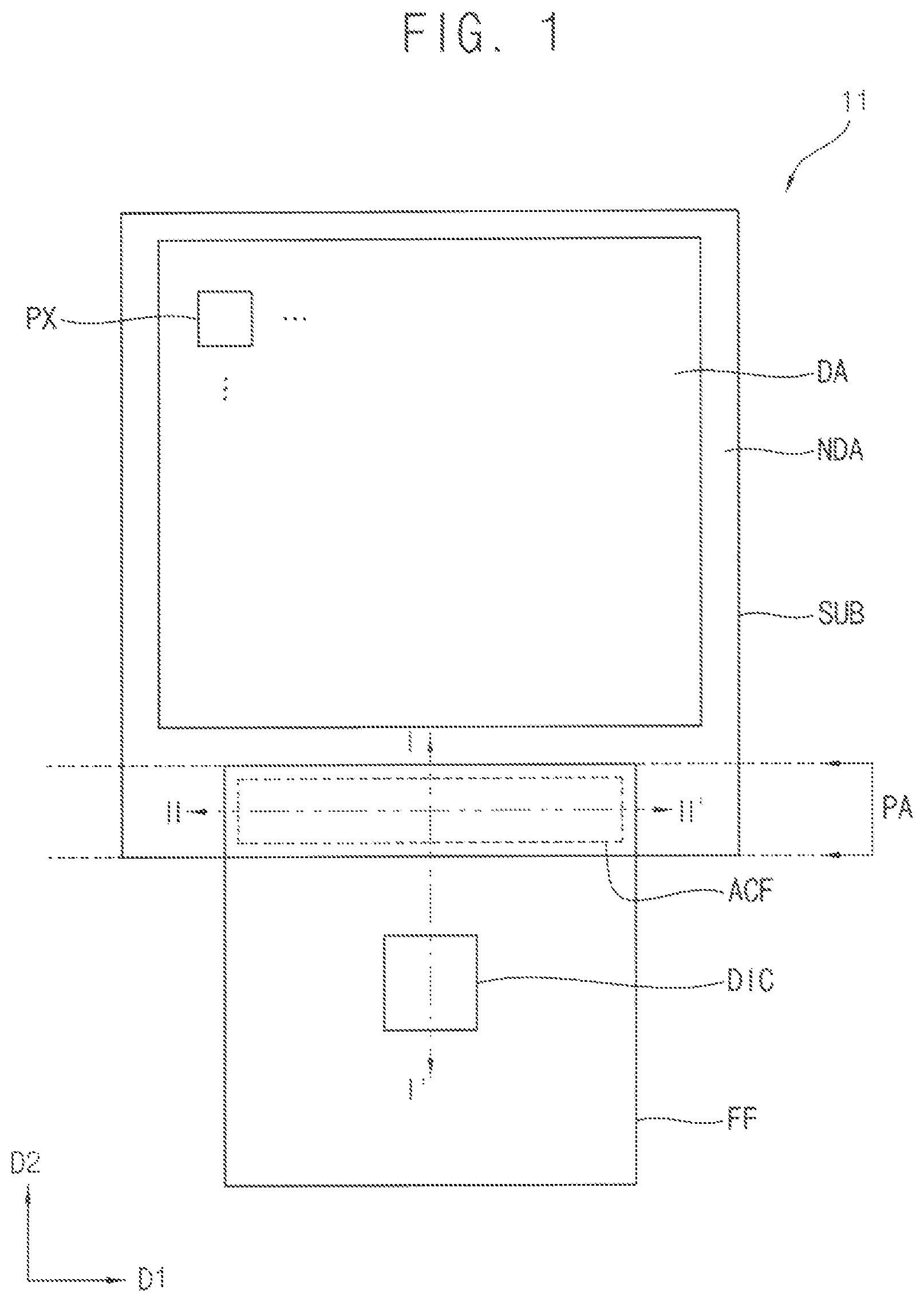 Patent US12309925 — Display panel and display device including the same — Figure 1