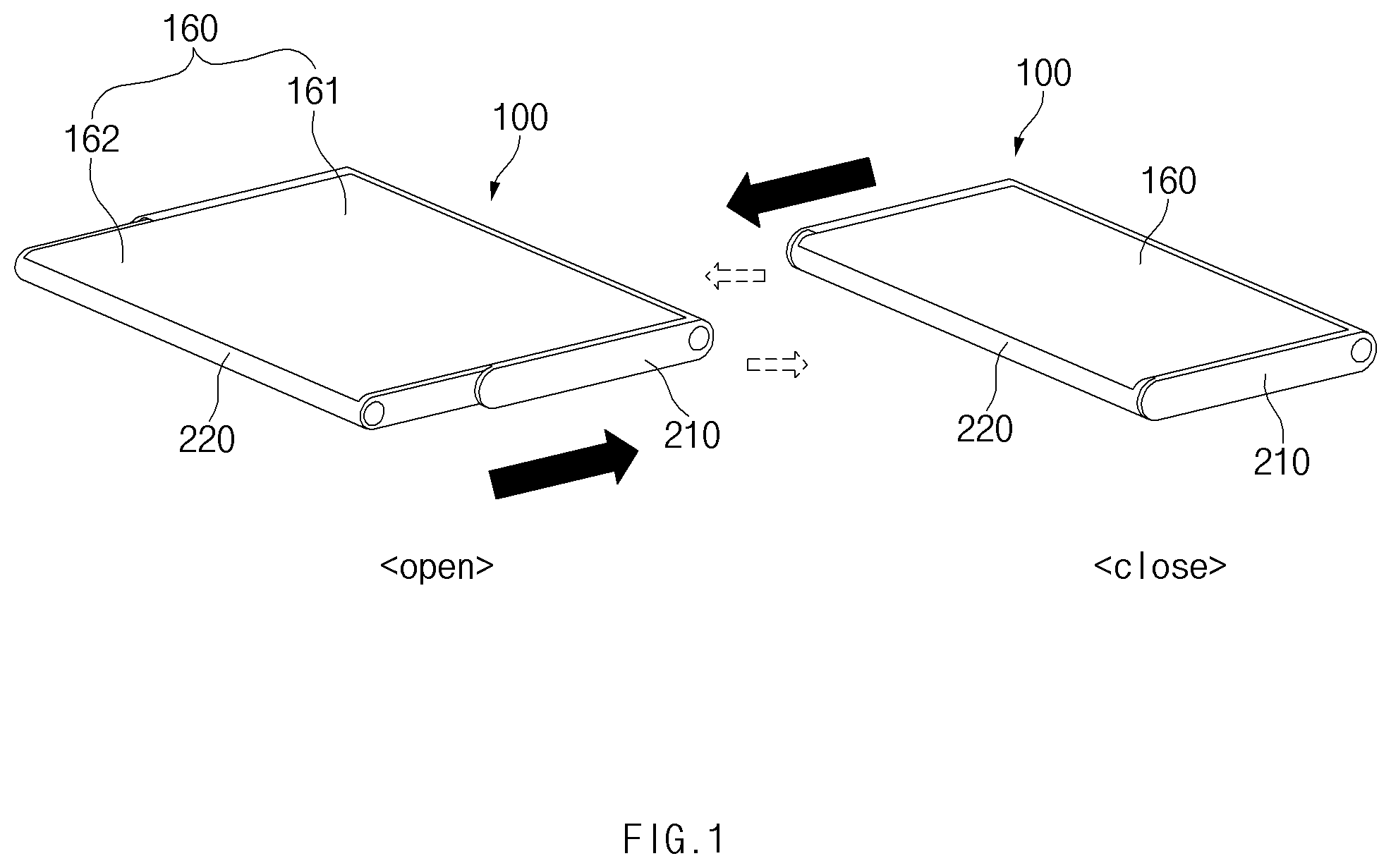 Patent US12309946 — Display support structure and rollable electronic device having the same — Figure 1