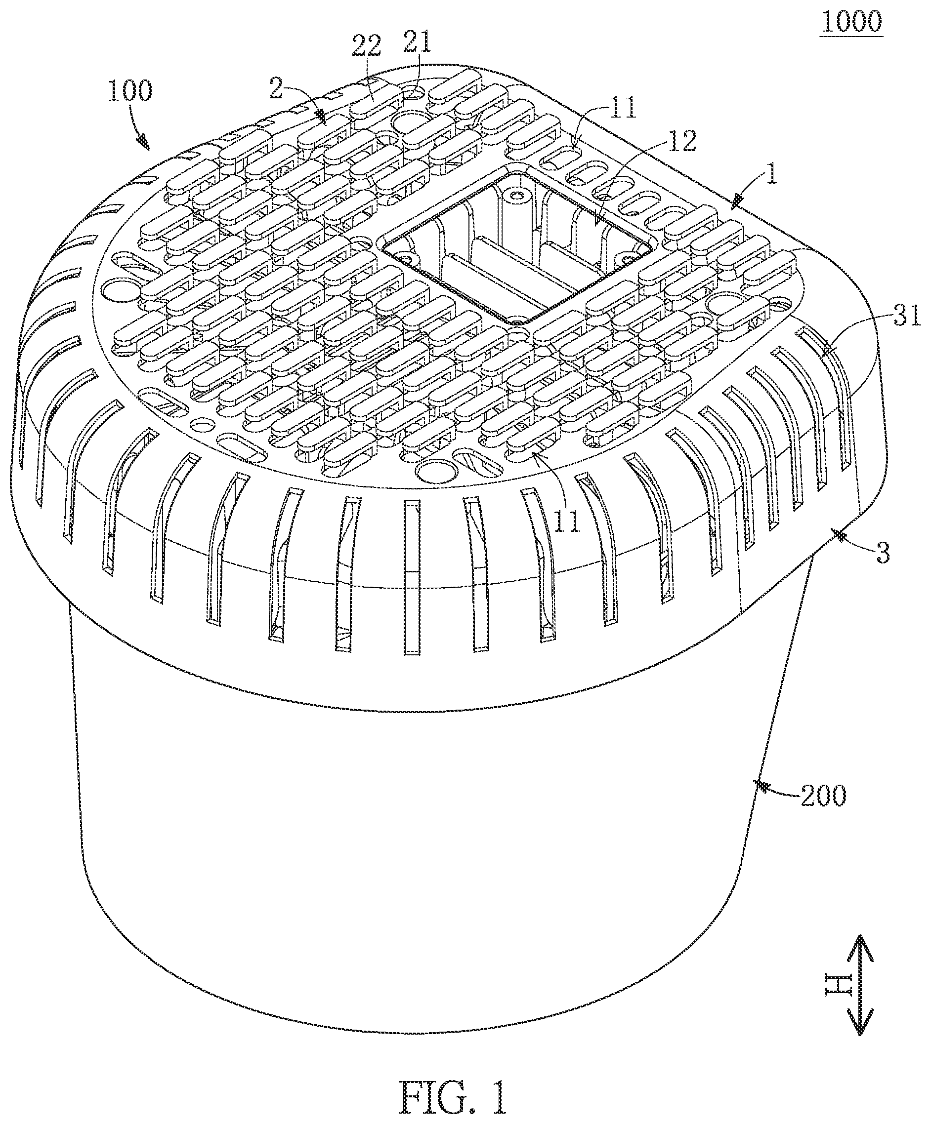 Patent US12309953 — Outdoor electronic apparatus and sunshade thereof — Figure 1