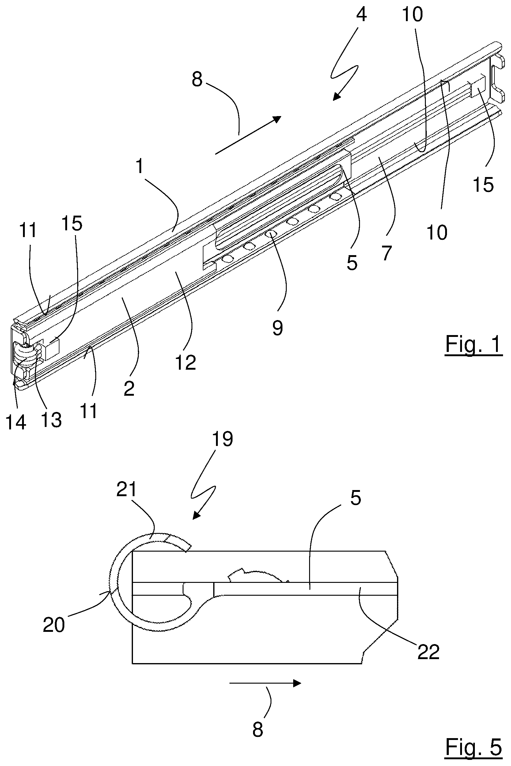 Patent US12309956 — Linear guide system — Figure 1
