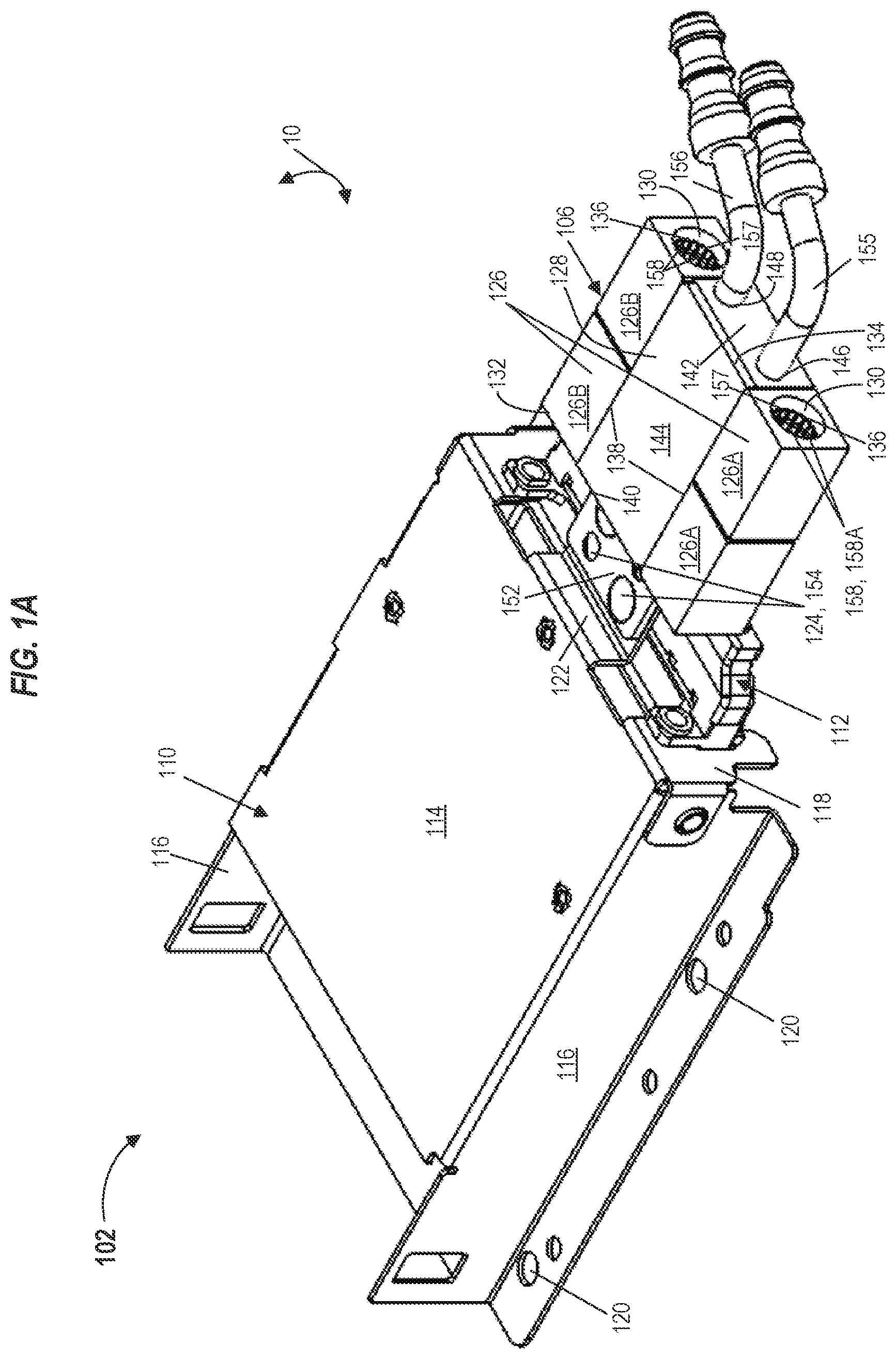 Patent US12309969 — Receptacle with connectable spring finger for multipoint contact conduction cooling — Figure 1