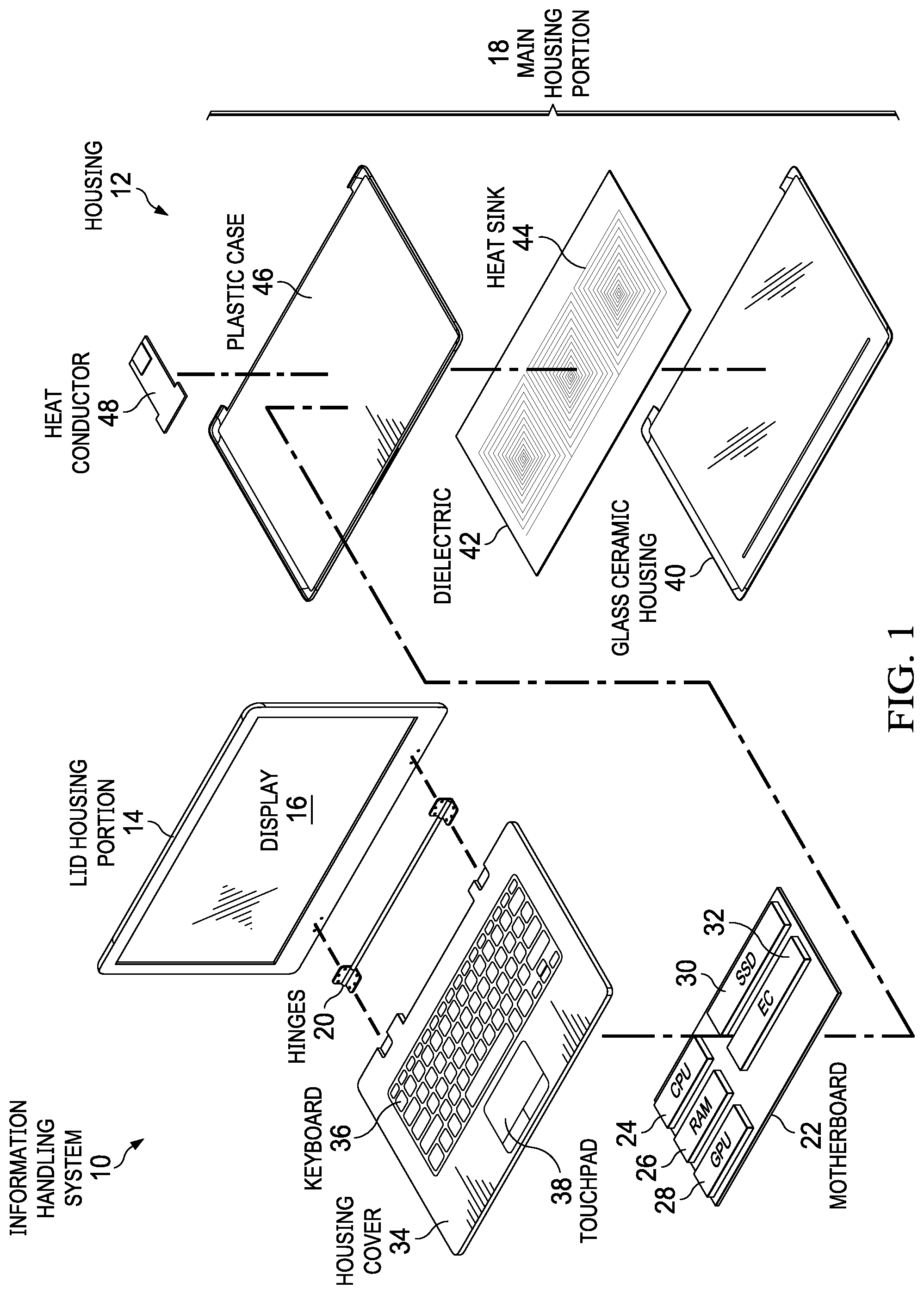 Patent US12309977 — Management with a liquid metal embedded elastomer — Figure 1