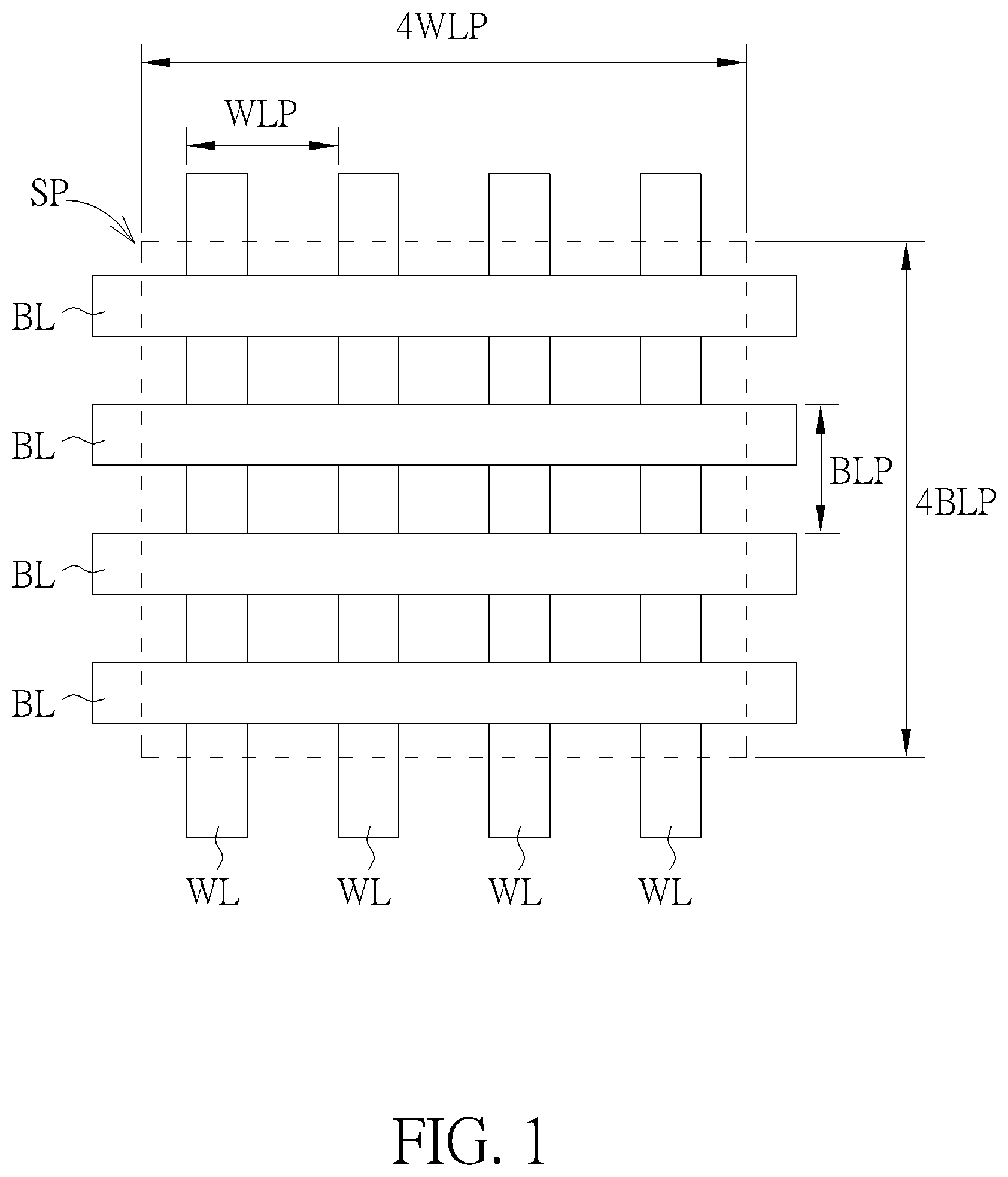 Patent US12309993 — Pattern layout and the forming method thereof — Figure 1