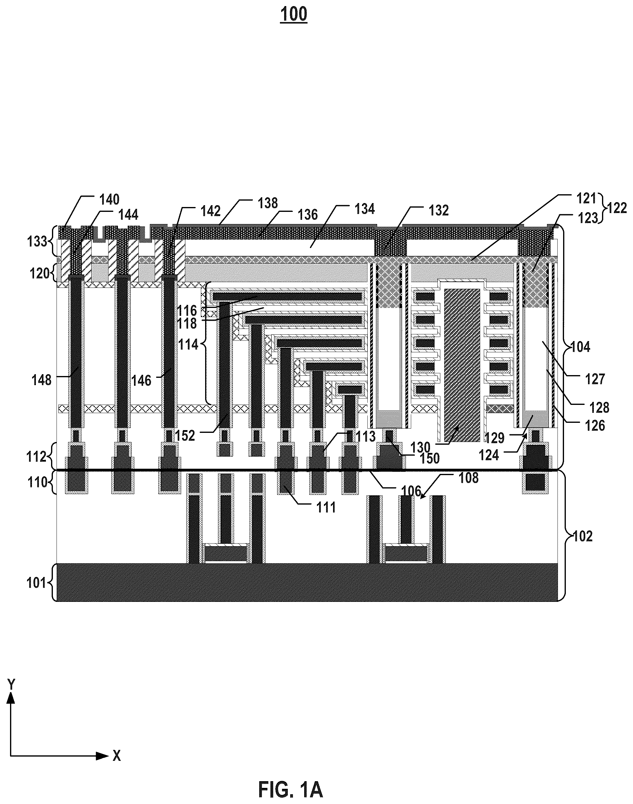 Patent US12310011 — Three-dimensional memory devices and methods for forming the same — Figure 1