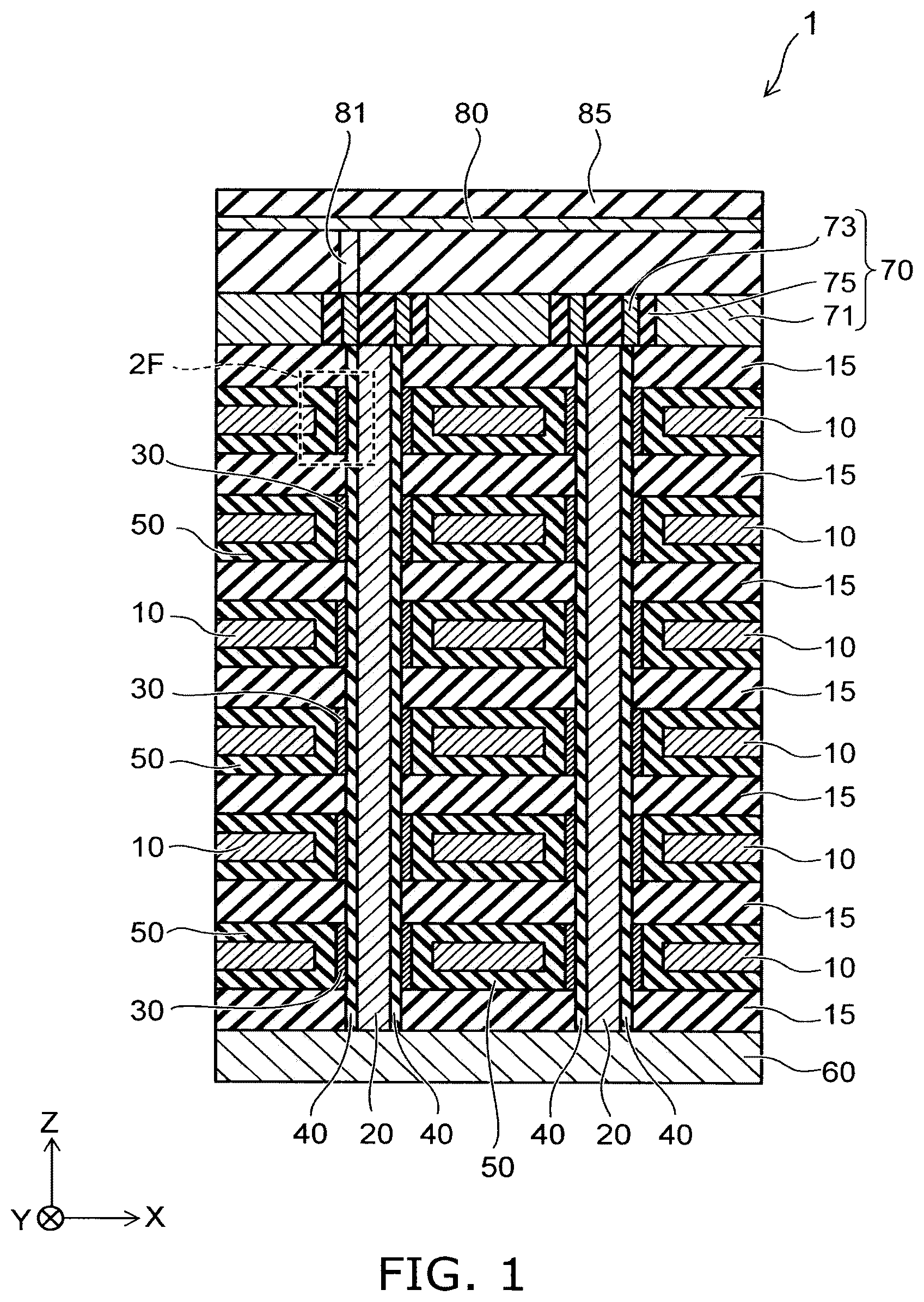 Patent US12310013 — Non-volatile memory device — Figure 1