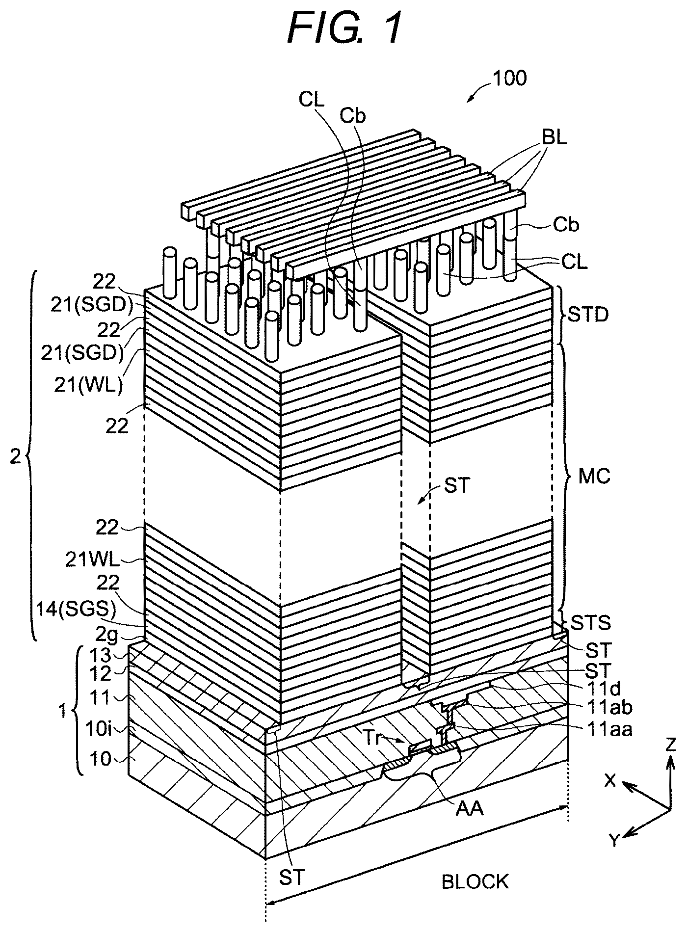 Patent US12310017 — Semiconductor device and method for manufacturing semiconductor device — Figure 1
