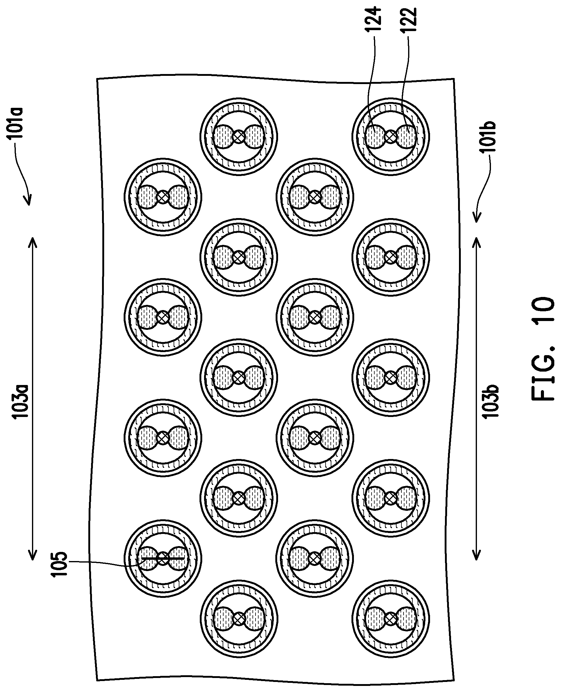 Patent US12310023 Figure 18 – 3D semiconductor device and array layout with isolated conductive pillars