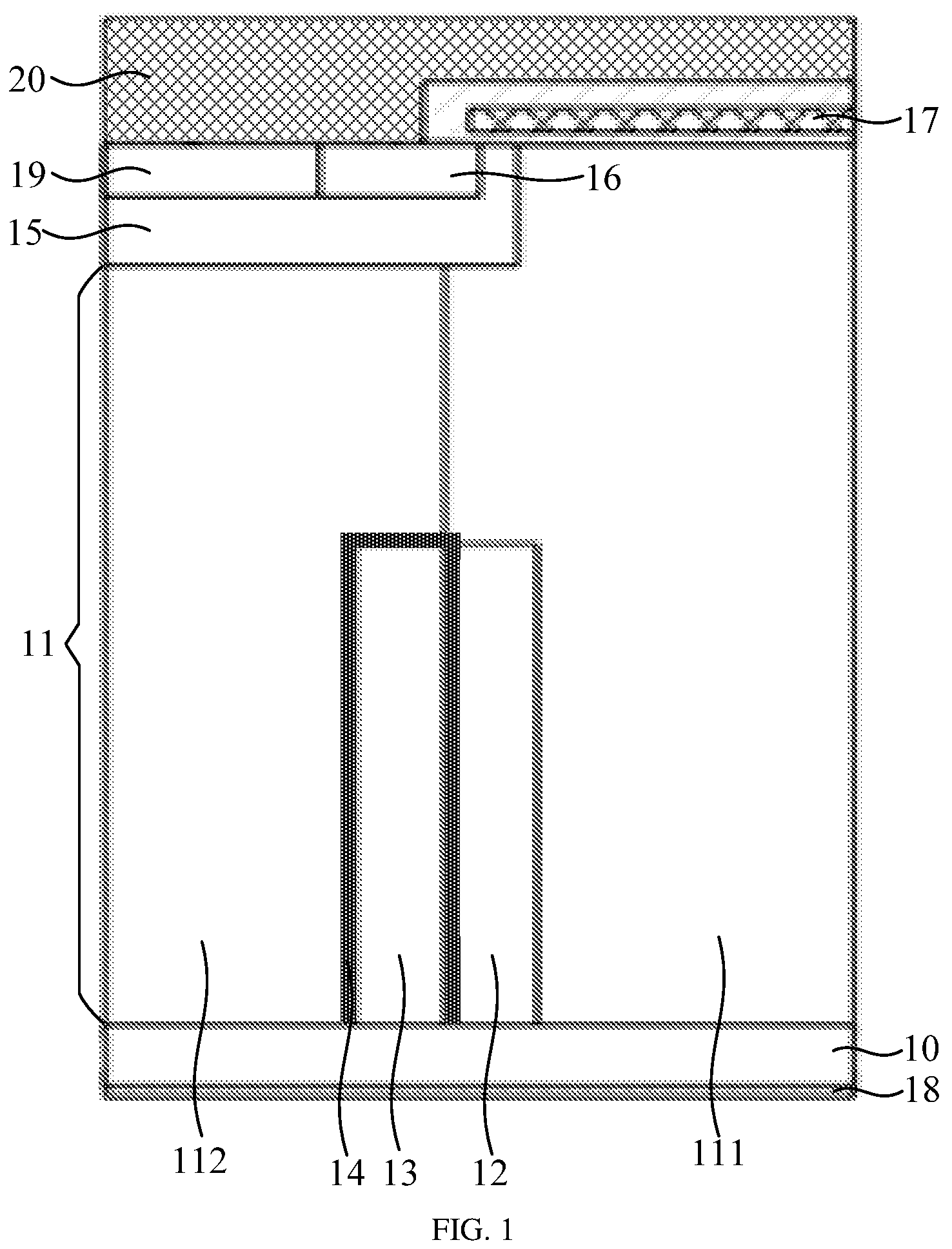 Patent US12310053 — Super-junction VDMOS device with low on-resistance — Figure 1