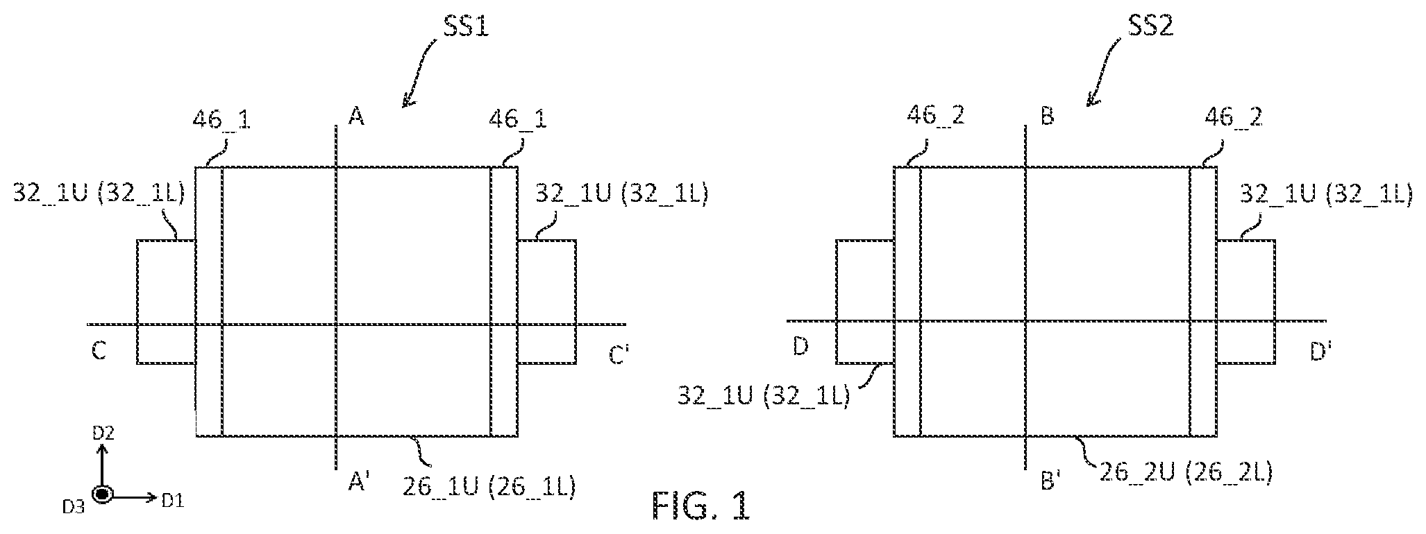 Patent US12310062 Figure 1 – Integrated circuit devices including stacked transistors and methods of forming the same