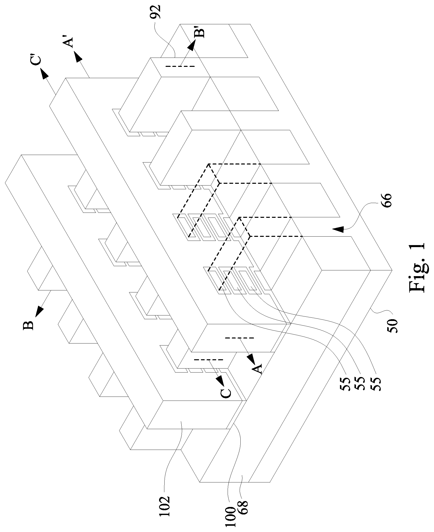 Patent US12310078 — Method of forming metal gate fin electrode structure by etching back metal fill — Figure 1