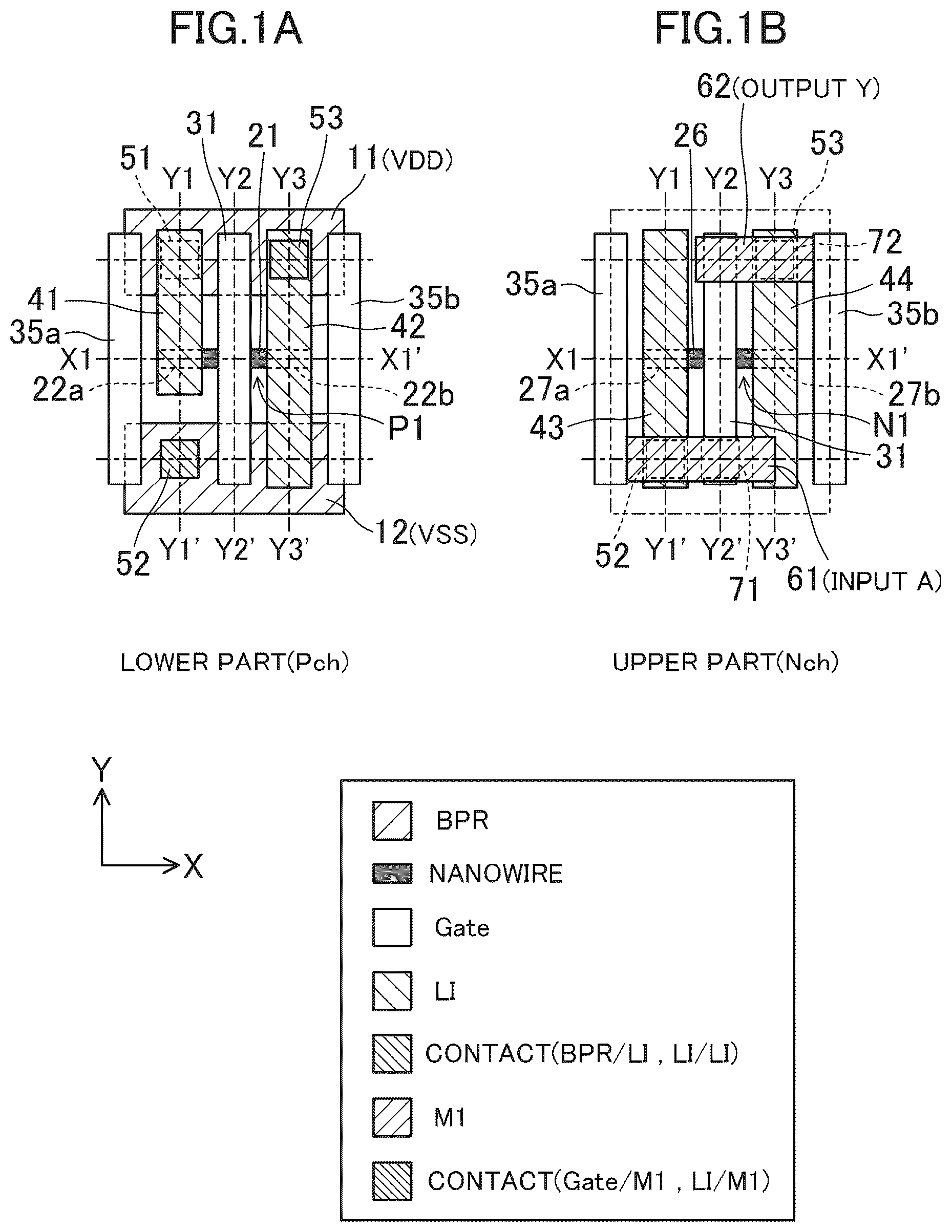 Patent US12310103 — Semiconductor integrated circuit device having standard cells including three dimensional transistors — Figure 1