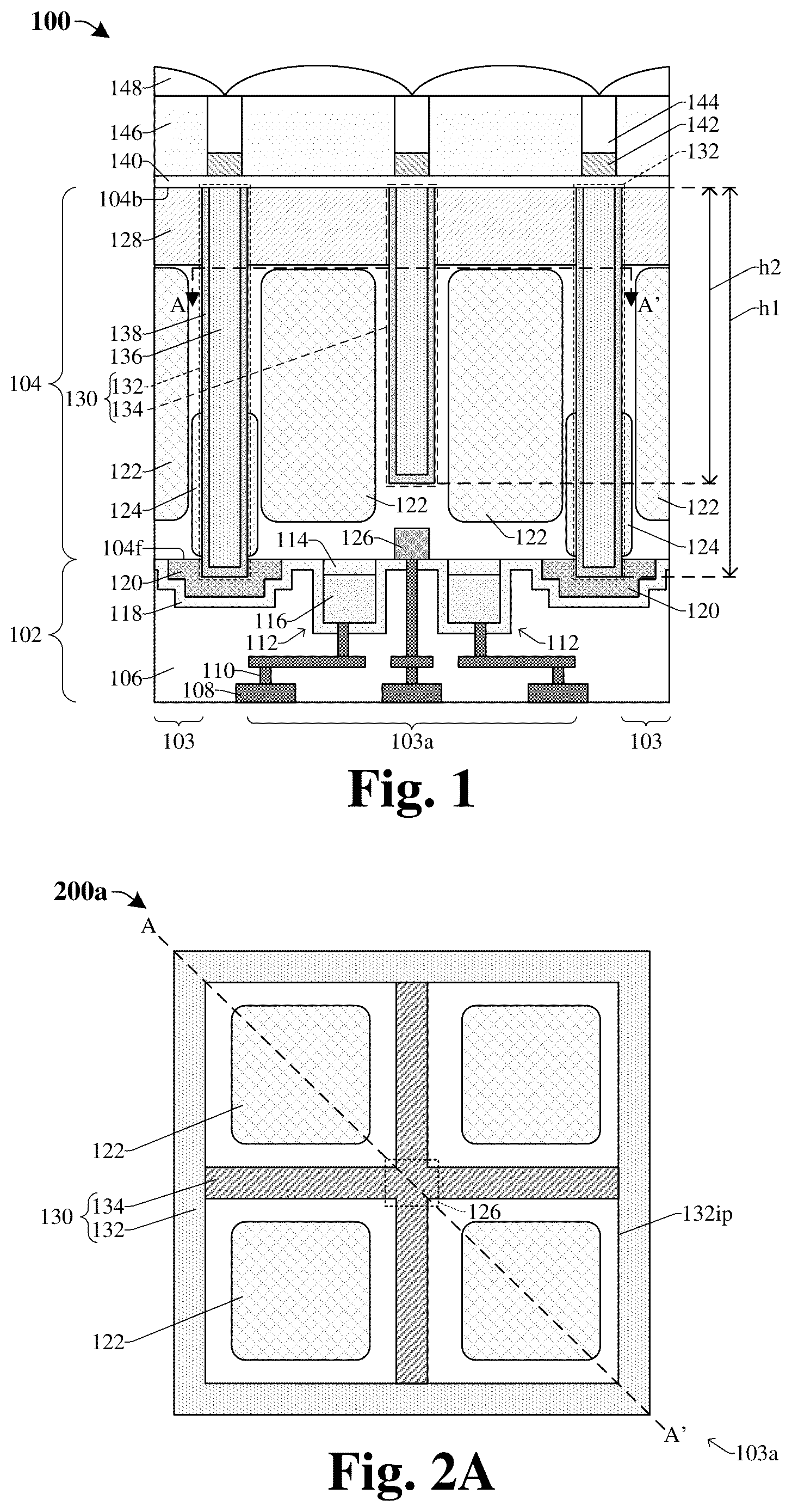 Patent US12310137 — Isolation structure to increase image sensor performance — Figure 1