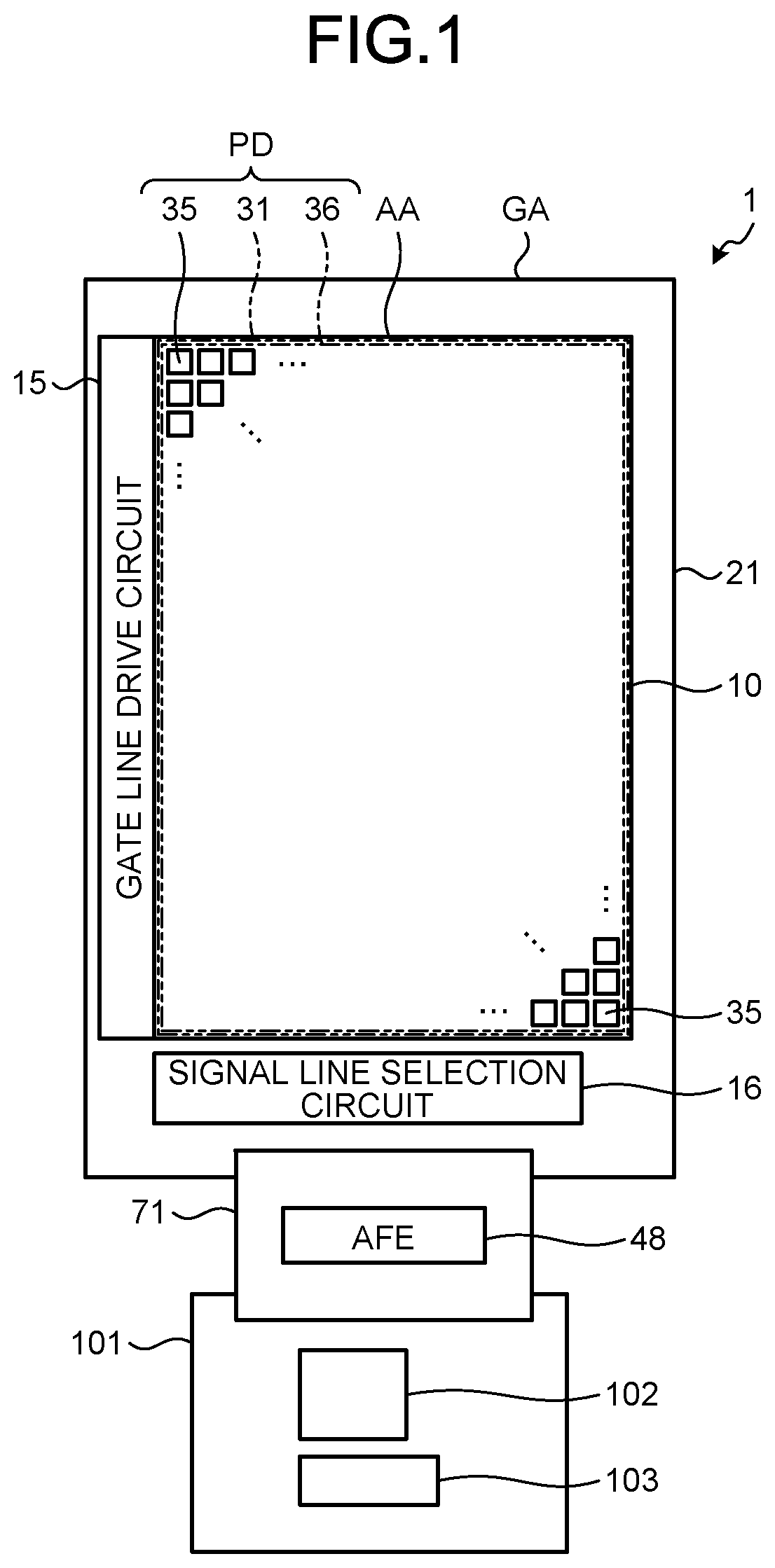 Patent US12310163 — Detection device — Figure 1