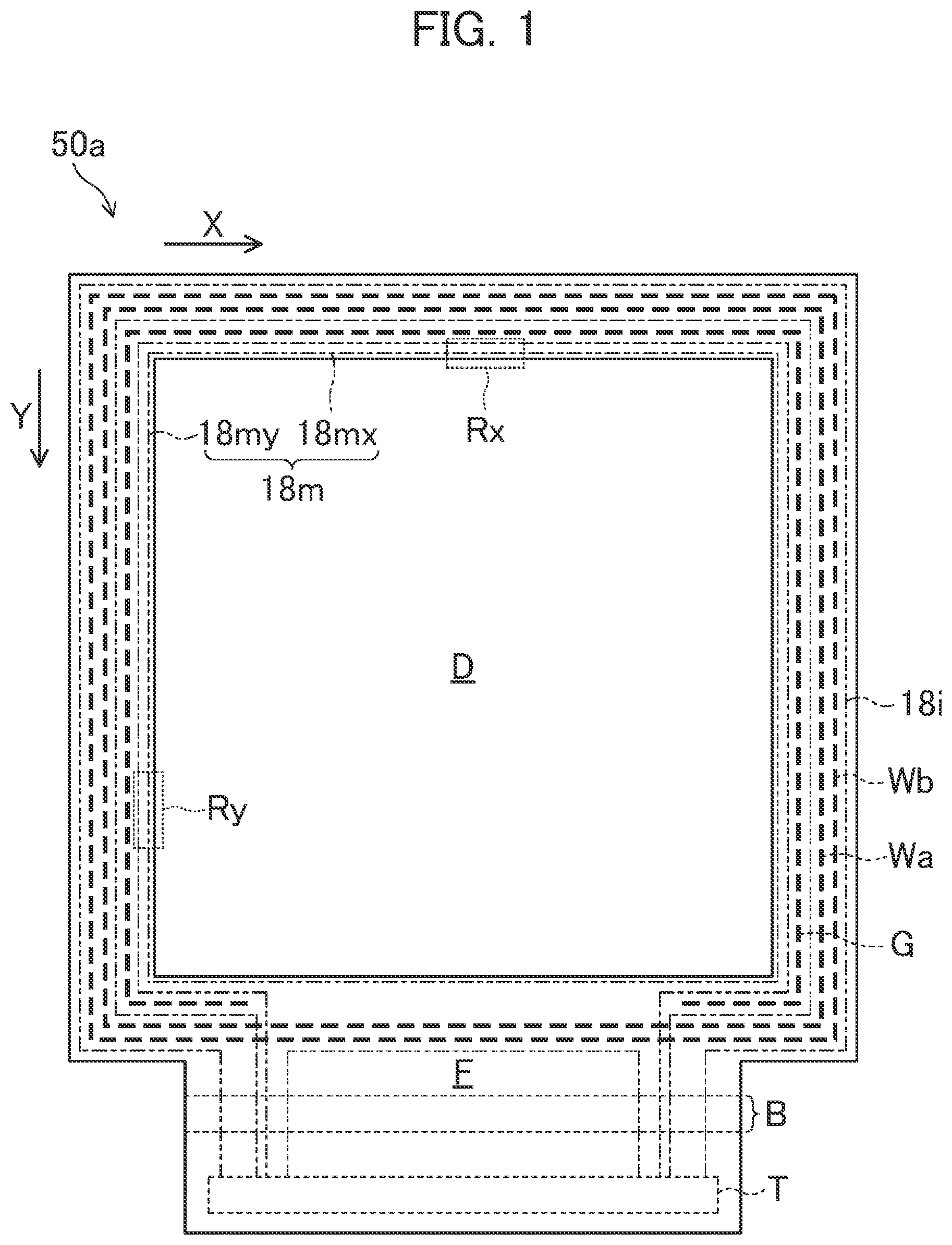 Patent US12310194 — Display device with interlayer insulating film having column slit for power-source line — Figure 1