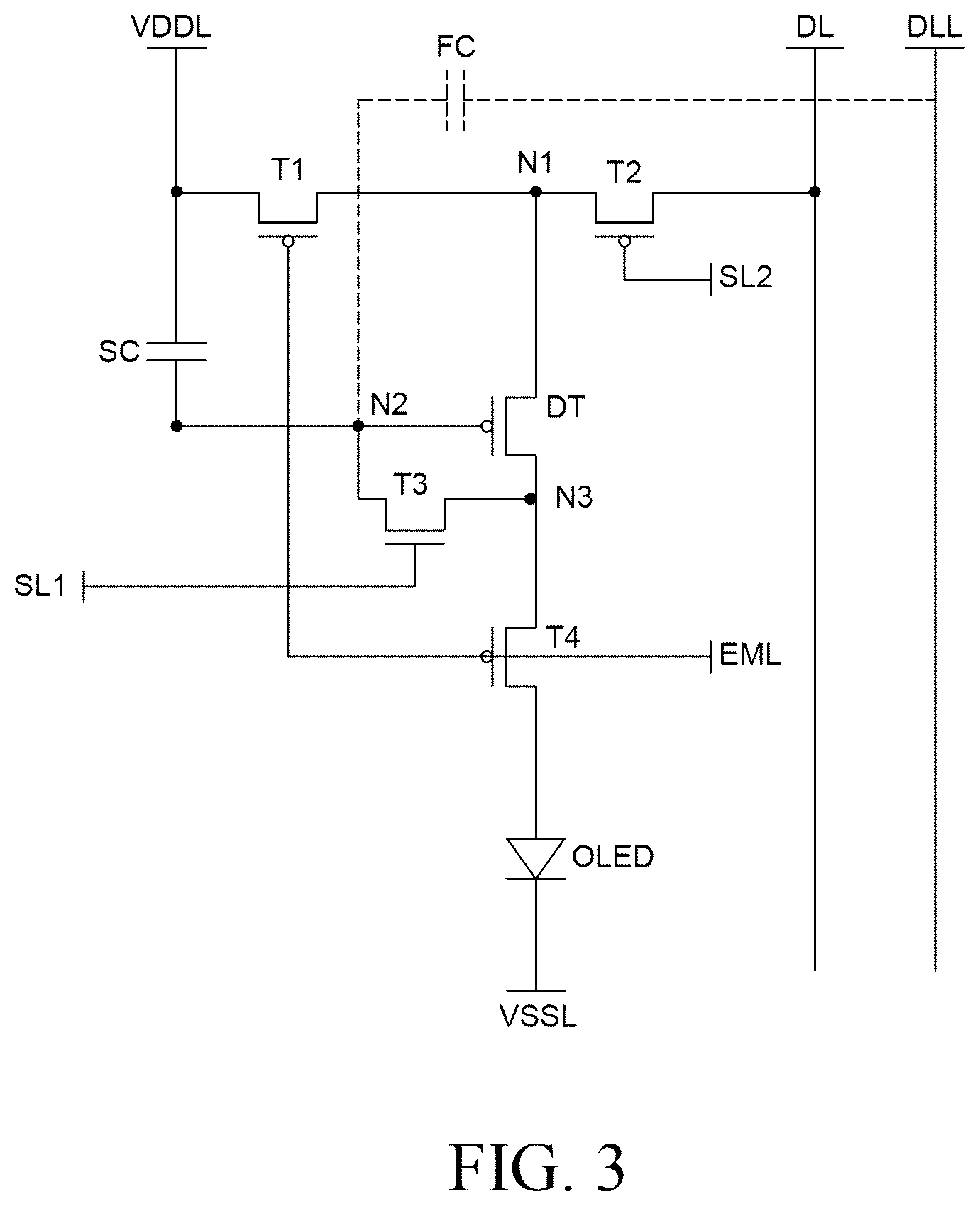 Patent US12310197 Figure 3 – Display device with data link line in active area