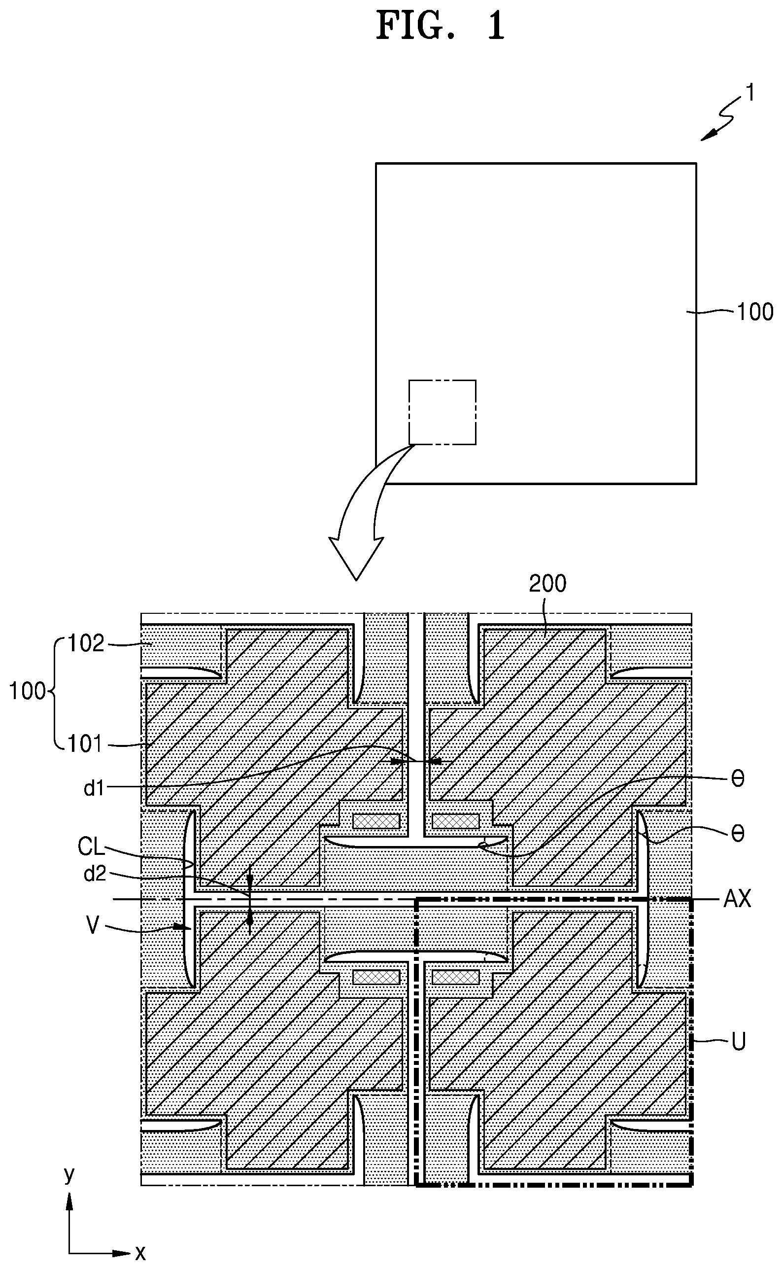Patent US12310227 — Display device — Figure 1