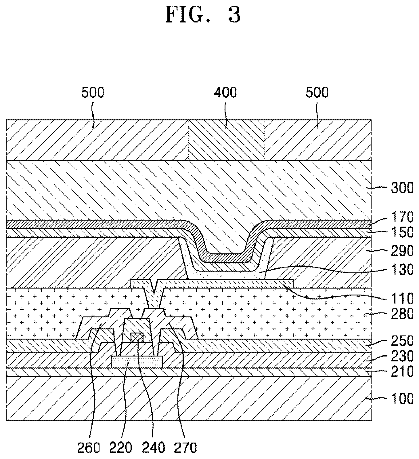 Patent US12310230 Figure 3 – Light-emitting device and electronic apparatus including the same