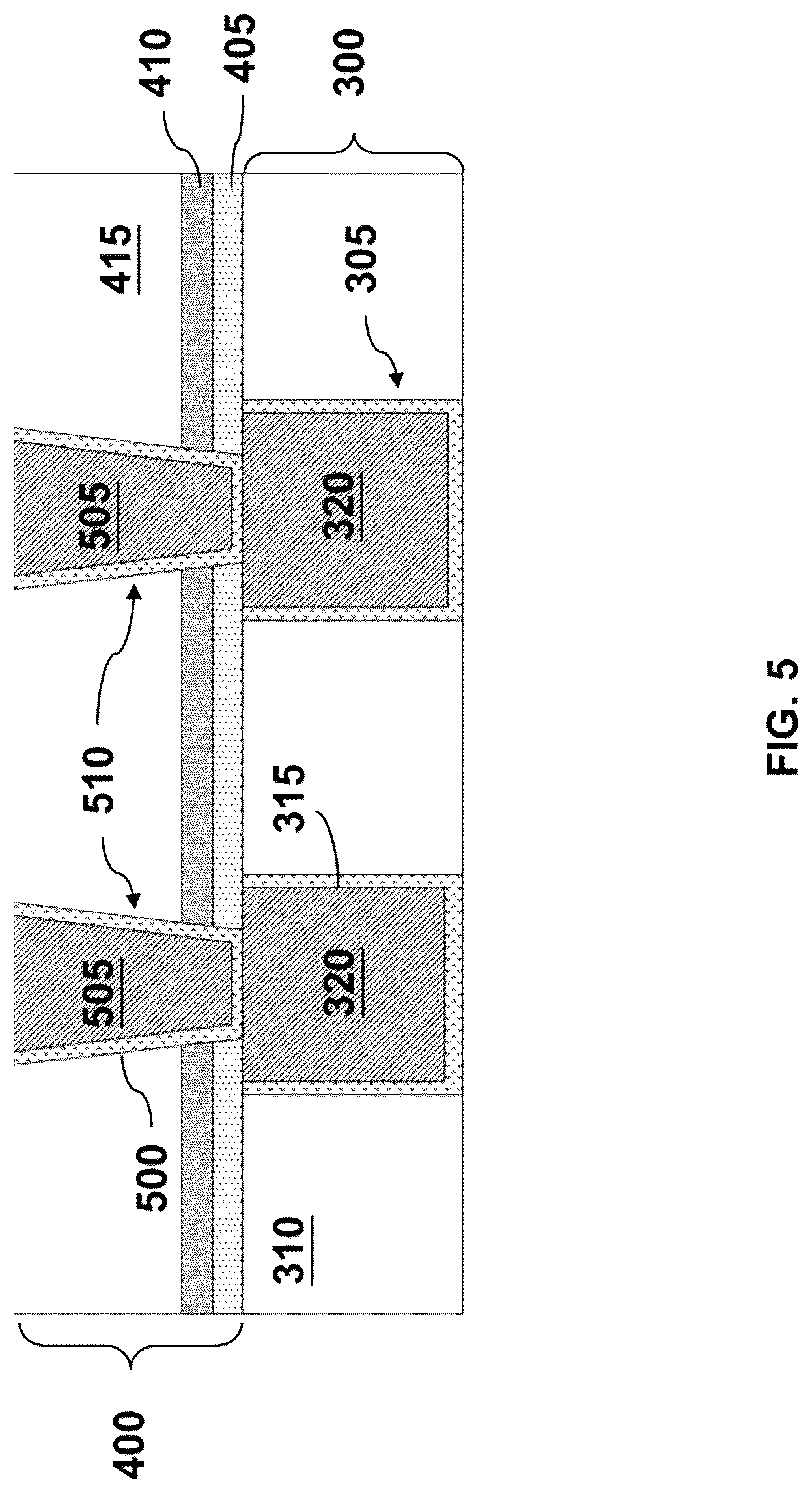 Patent US12310248 Figure 5 – Diffusion barrier layer on interconnection vias for magnetic tunnel junctions