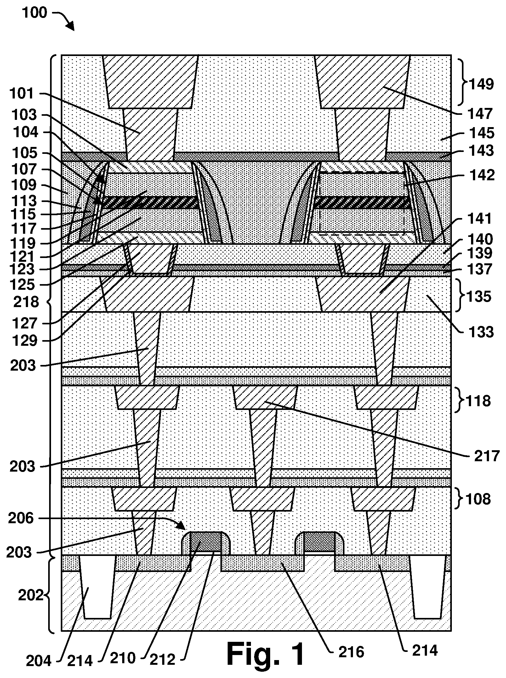 Patent US12310257 — Spacer scheme and method for MRAM — Figure 1