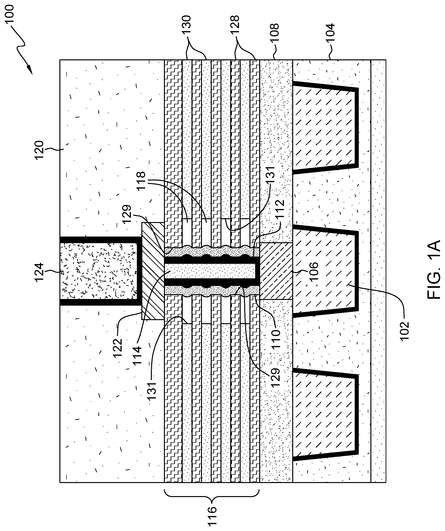 Patent US12310263 — Phase change memory gaps — Figure 1