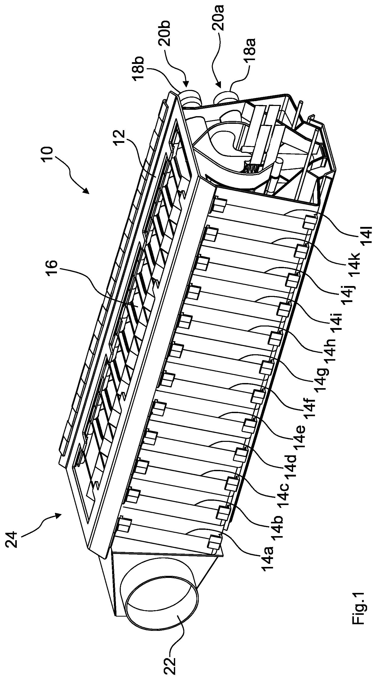 Patent US12310281 — Distribution device for granular material — Figure 1