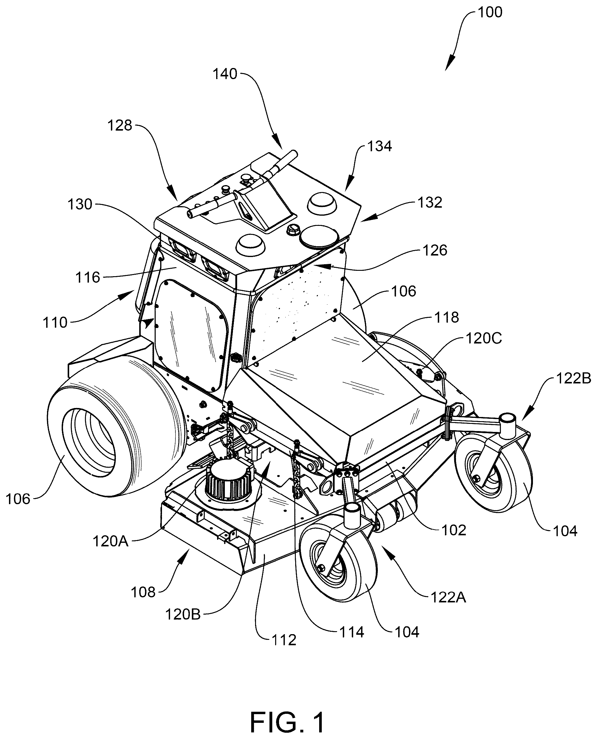 Patent US12310283 — Method and apparatus for modeling an environment proximate an autonomous system — Figure 1