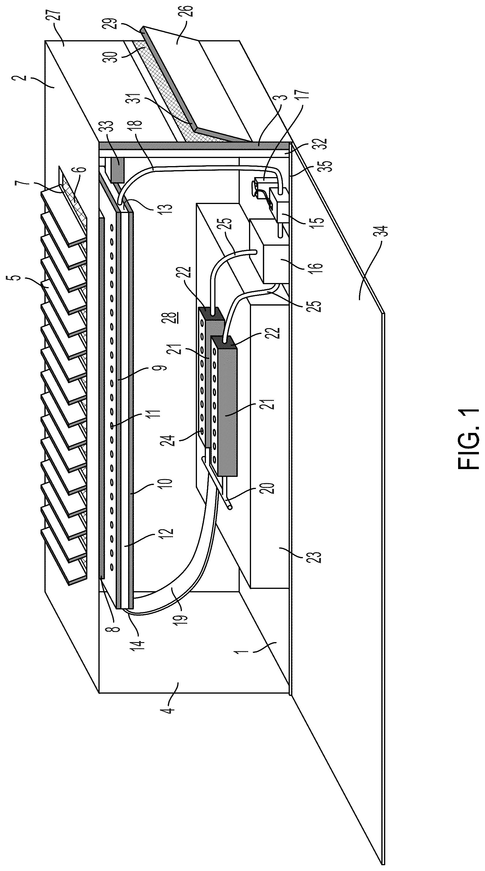 Patent US12310301 — Hydroponic system for use in a desert-like environment — Figure 1