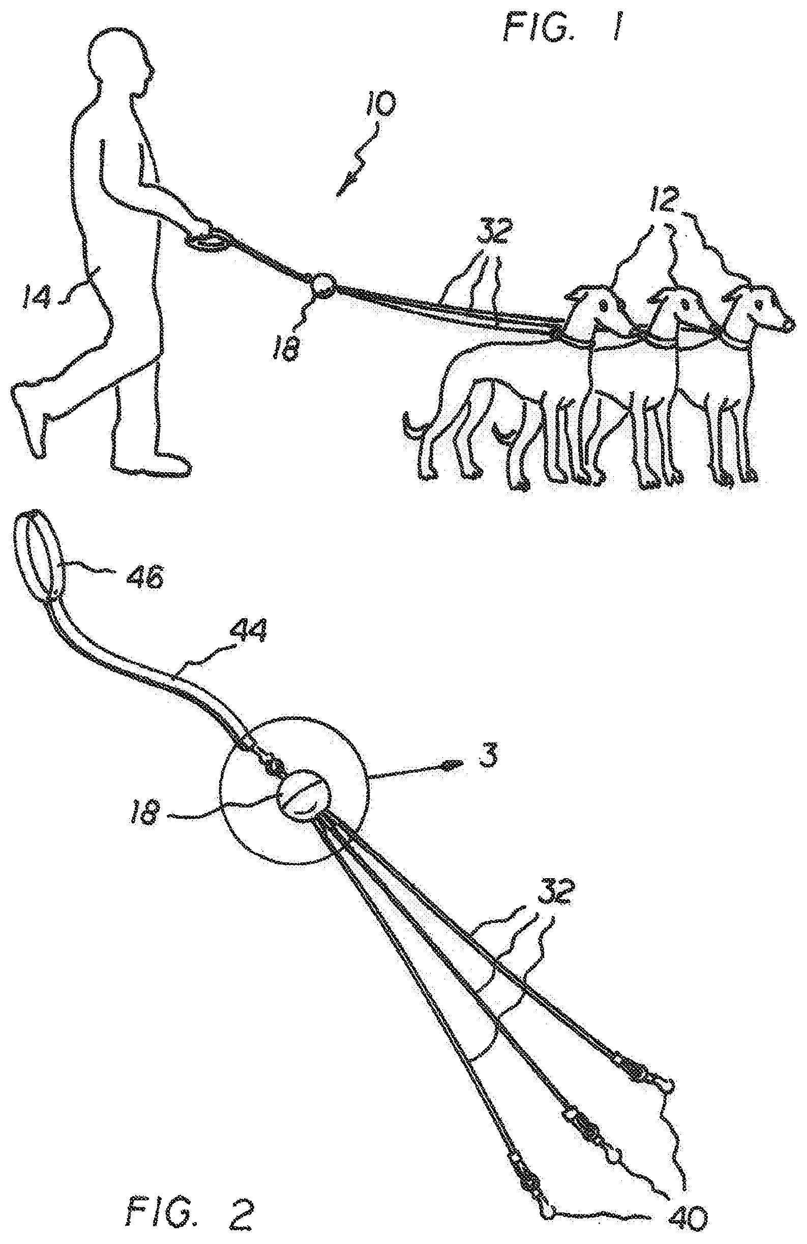 Patent US12310334 — Multi-lead dog leash system — Figure 1