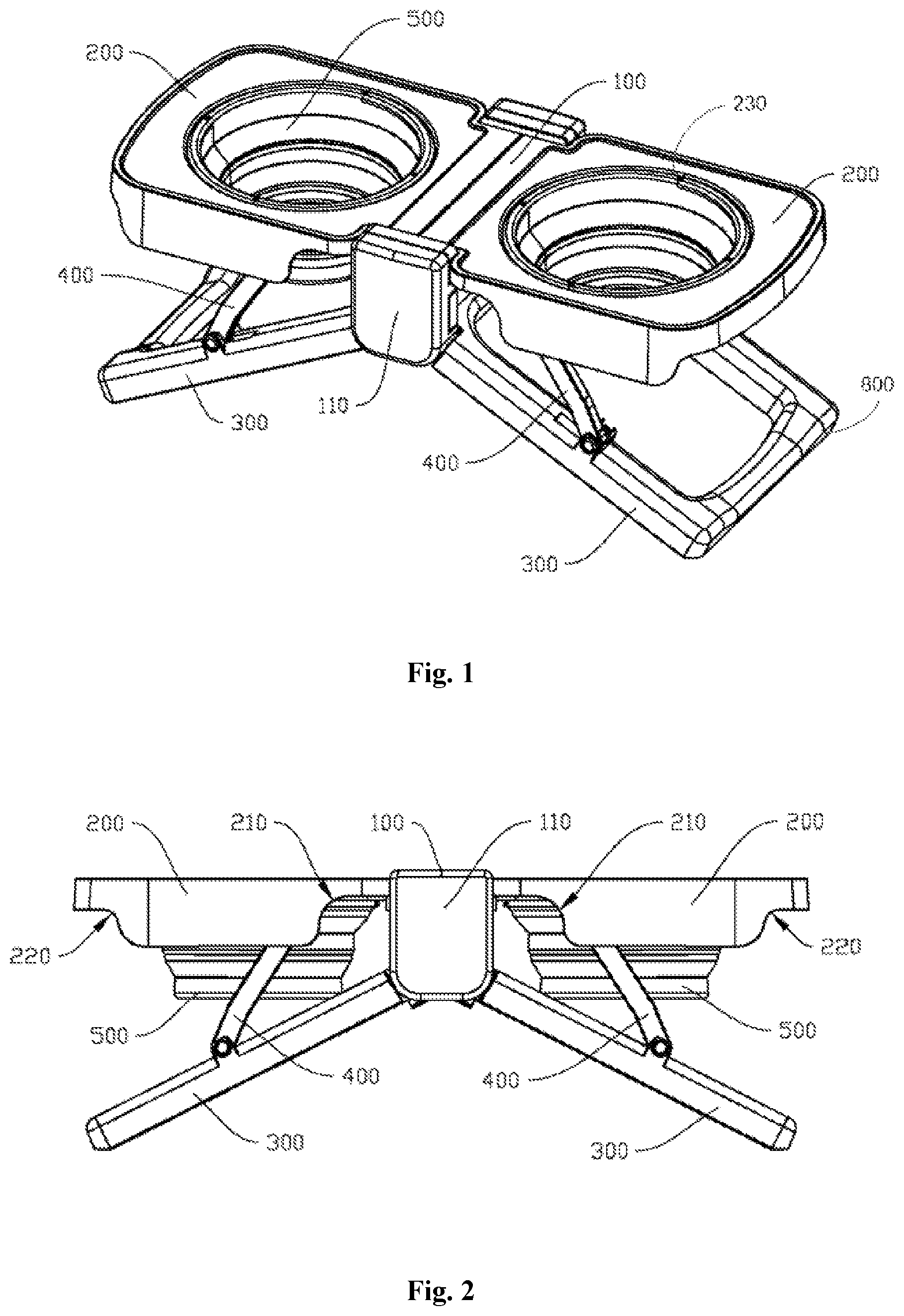 Patent US12310336 — Outdoor folding dining table for pets — Figure 1