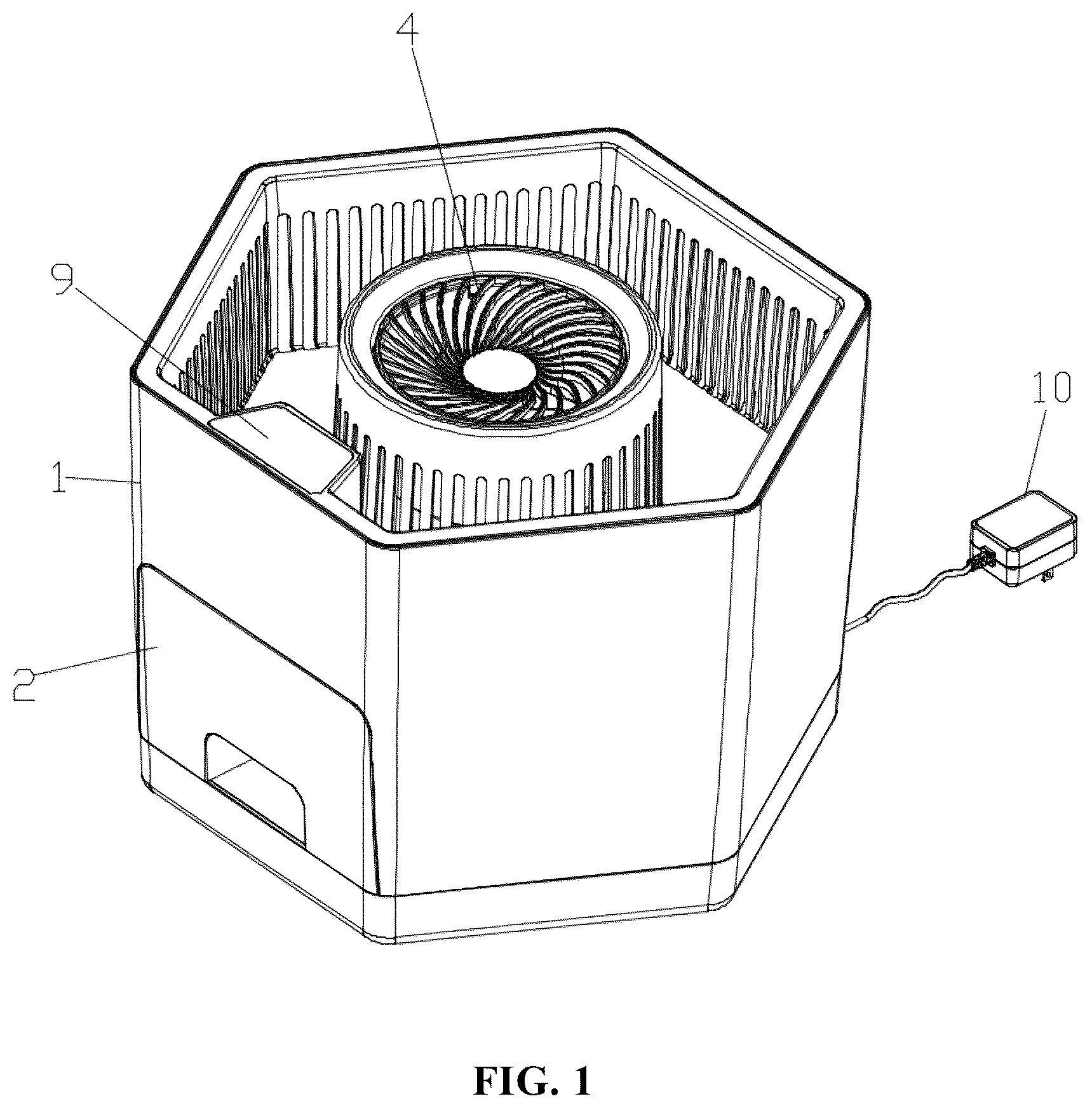 Patent US12310349 — Mosquito trapping device — Figure 1