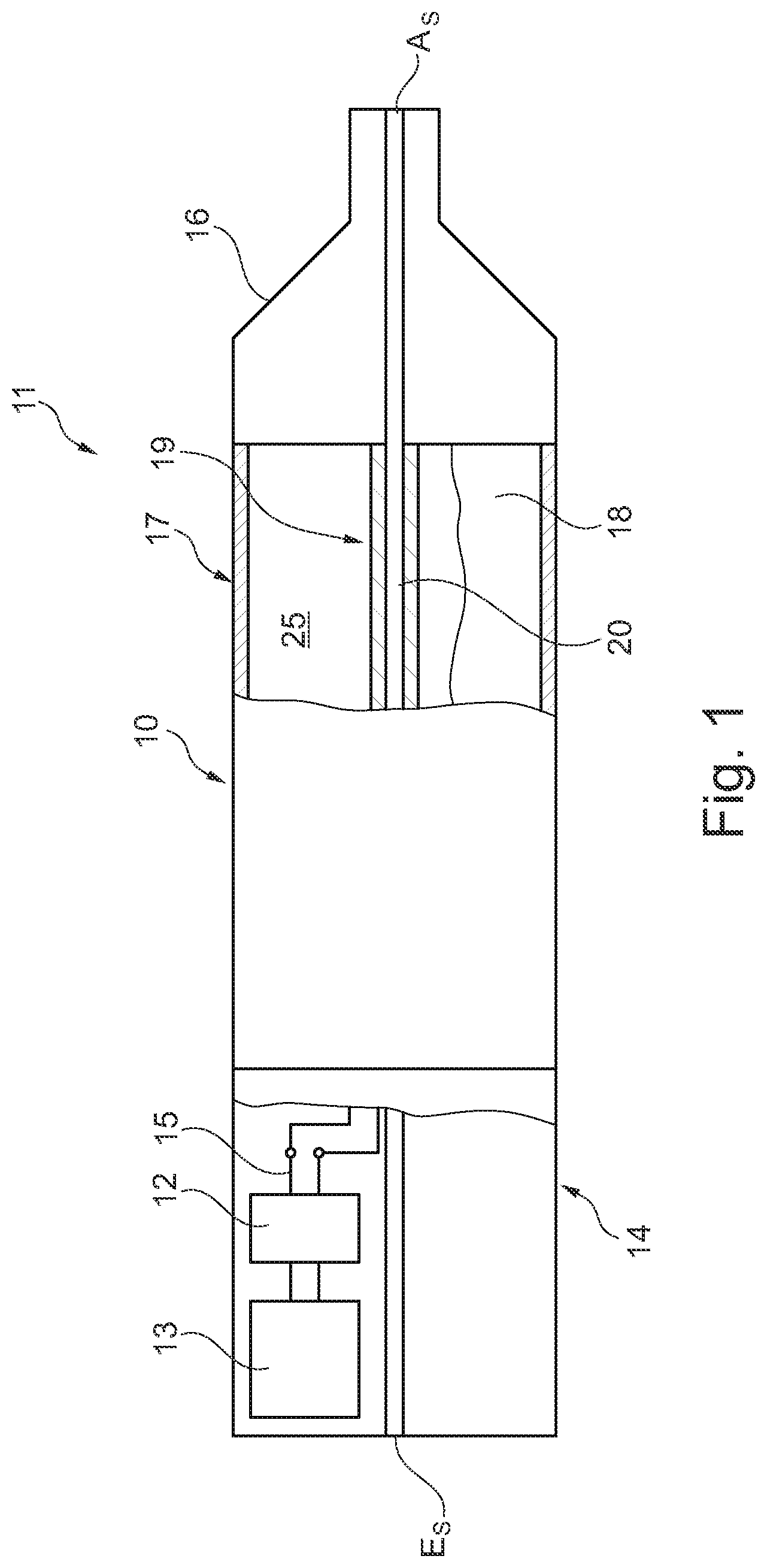 Patent US12310401 — Vaporizer cartridge and inhaler comprising such a vaporizer cartridge — Figure 1