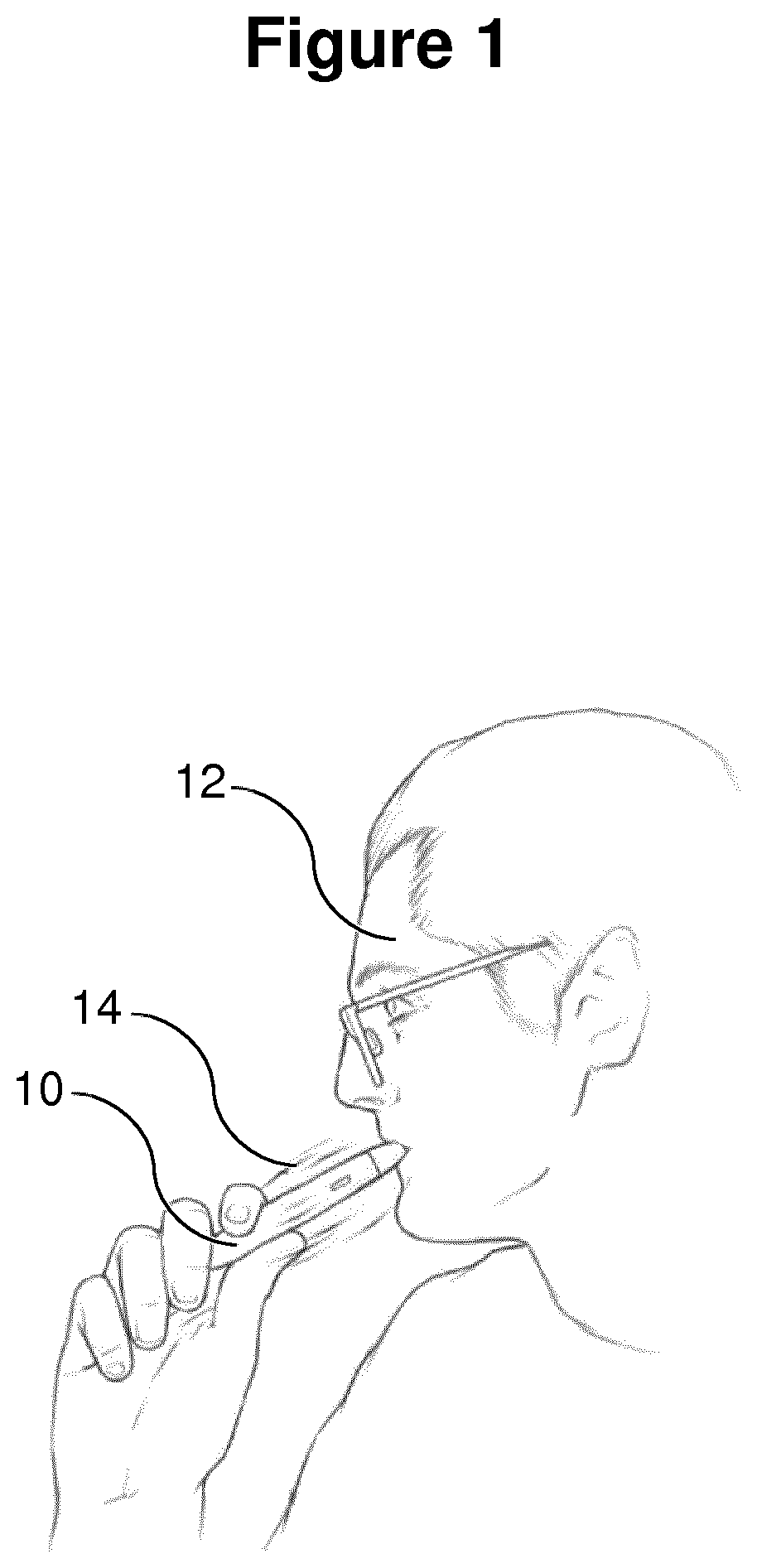 Patent US12310414 — Aerosol-generating device with adaptable haptic feedback — Figure 1