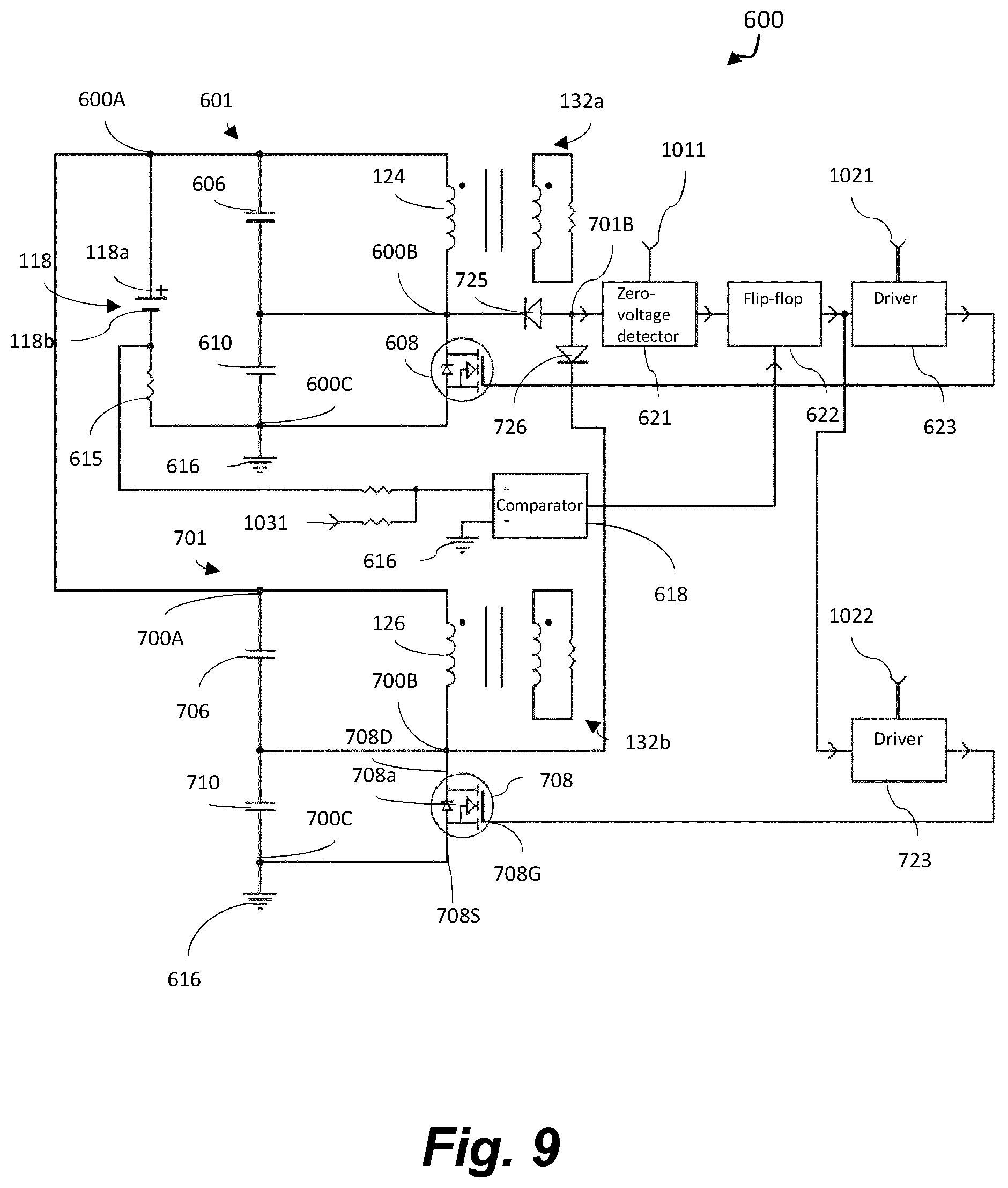 Patent US12310417 Figure 9 – Apparatus for aerosol generating device having heating control circuit heating based on temperature of the heater or heaters