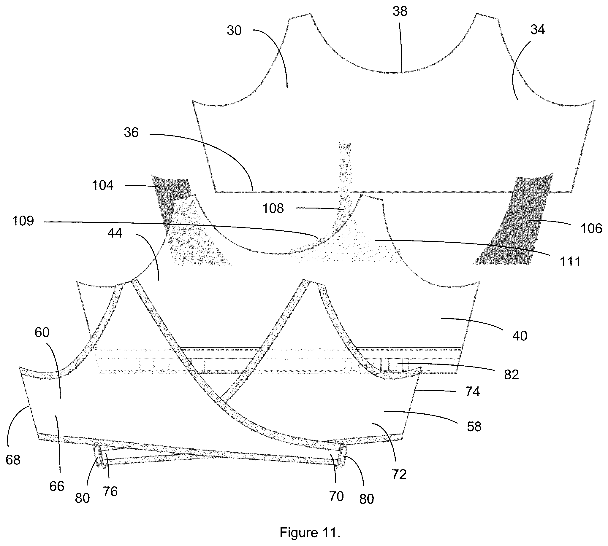 Patent US12310428 Figure 7 – Breast support garment