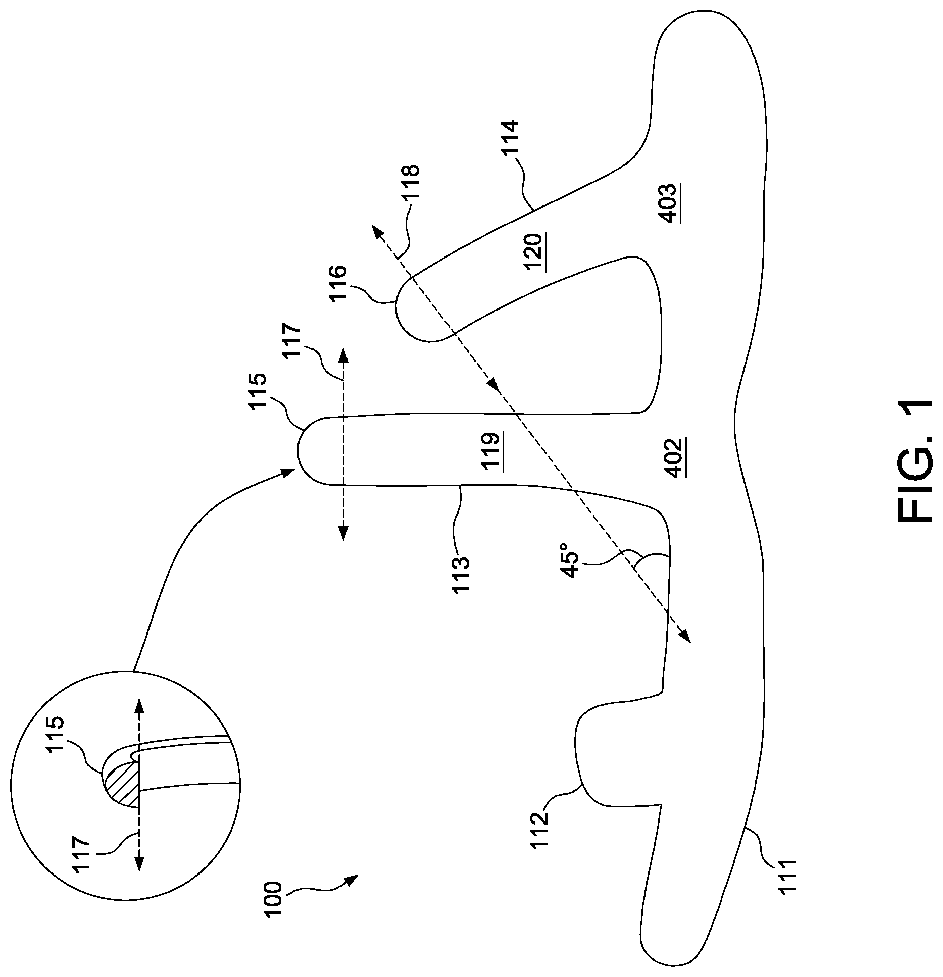Patent US12310445 — Shoe device with dual stadium arch bimodal structure for rapid entry and release — Figure 1