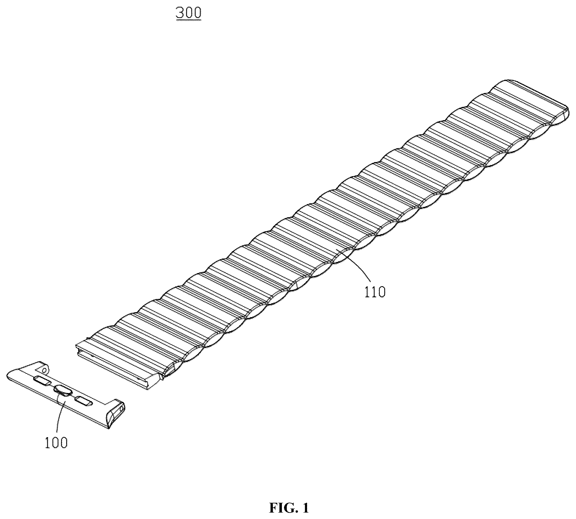 Patent US12310467 — Connector applied to watchband, watchband and watch — Figure 1
