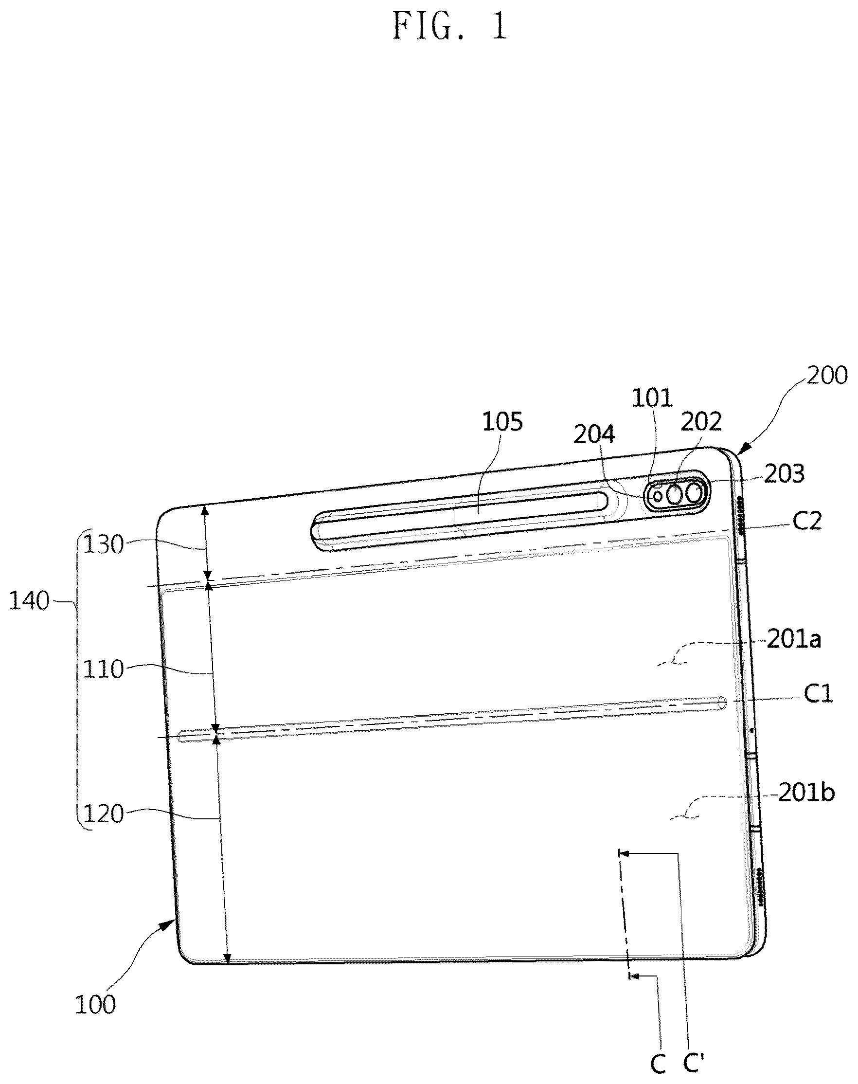 Patent US12310471 — Electronic device cover — Figure 1