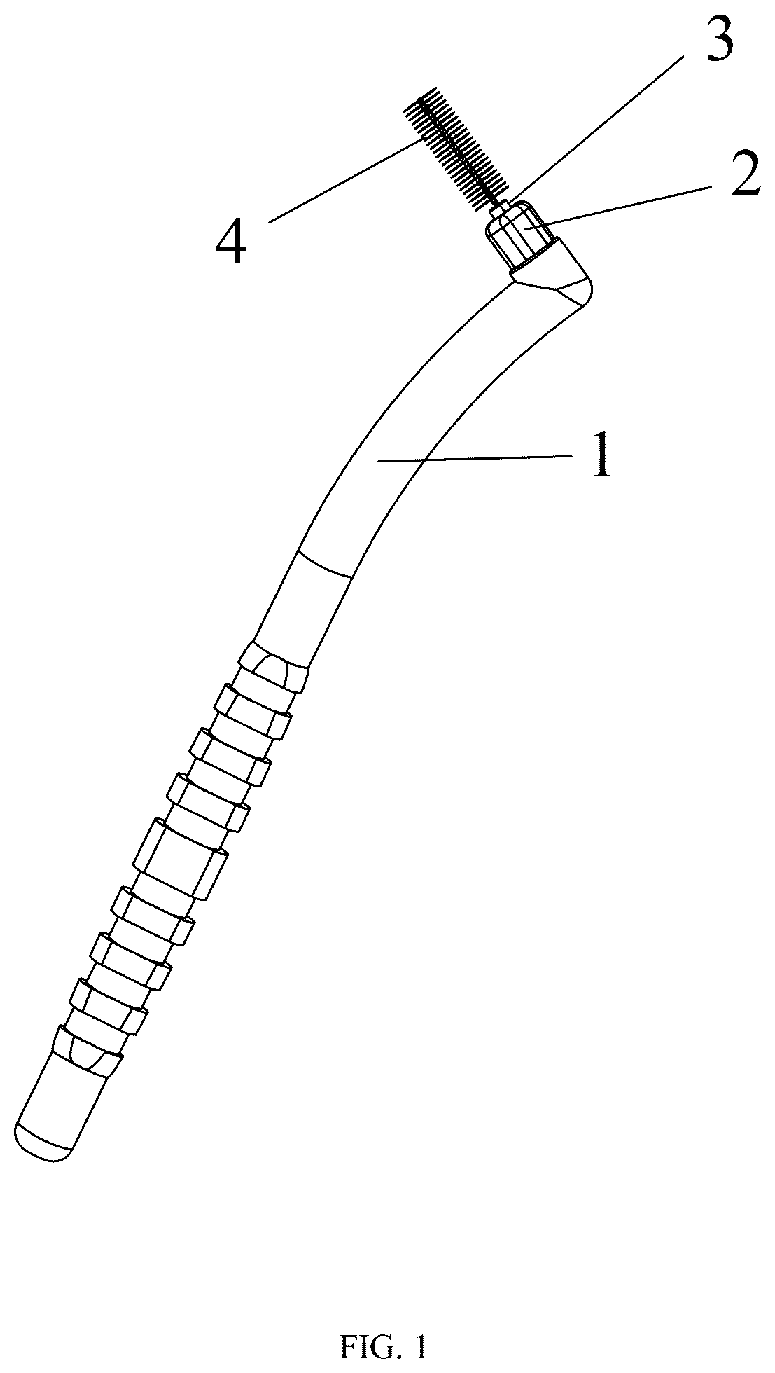 Patent US12310489 — Interdental brush with replaceable brush body with core and manufacturing method thereof — Figure 1