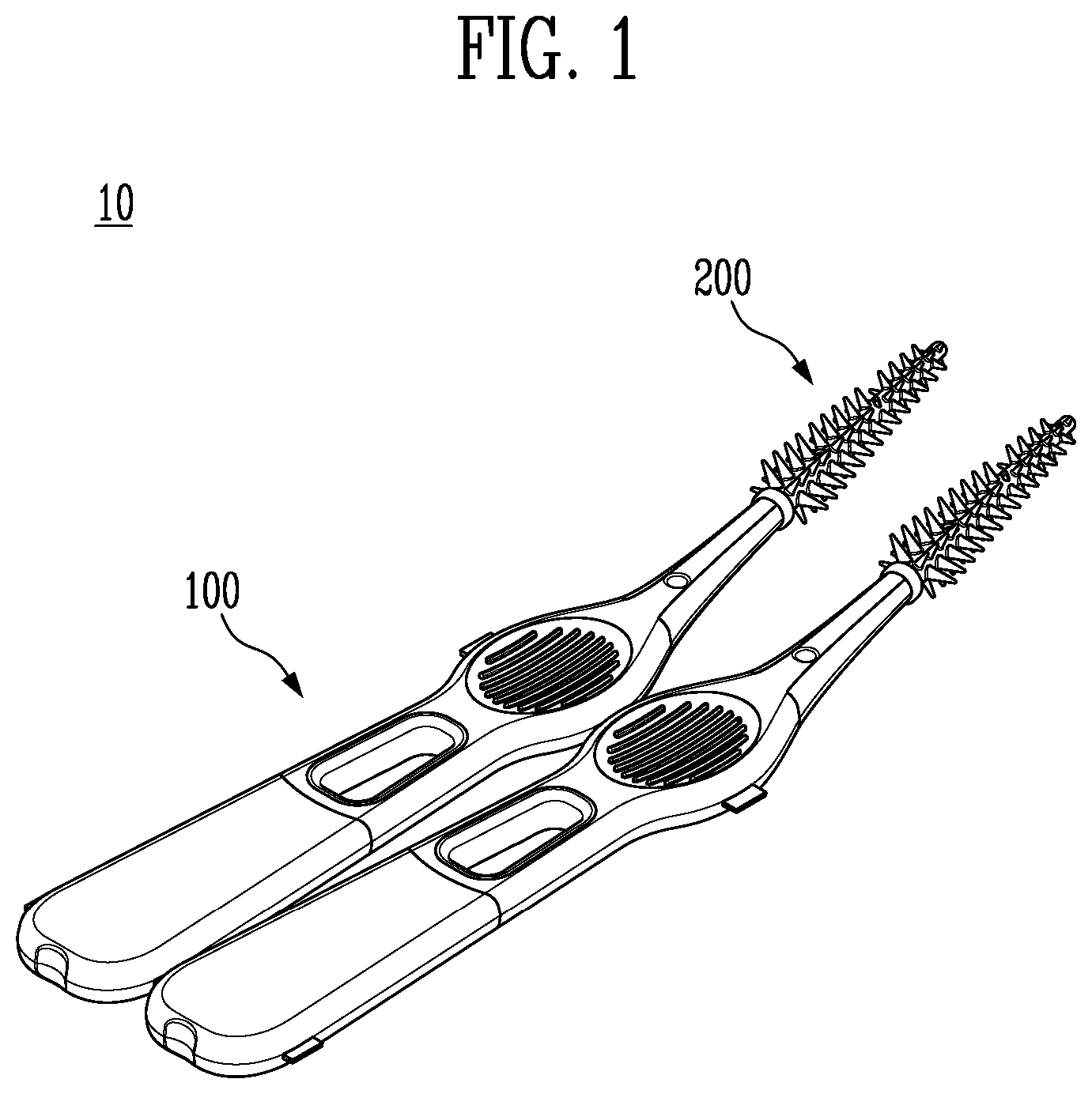 Patent US12310490 — Interdental brush and manufacturing method for the same — Figure 1