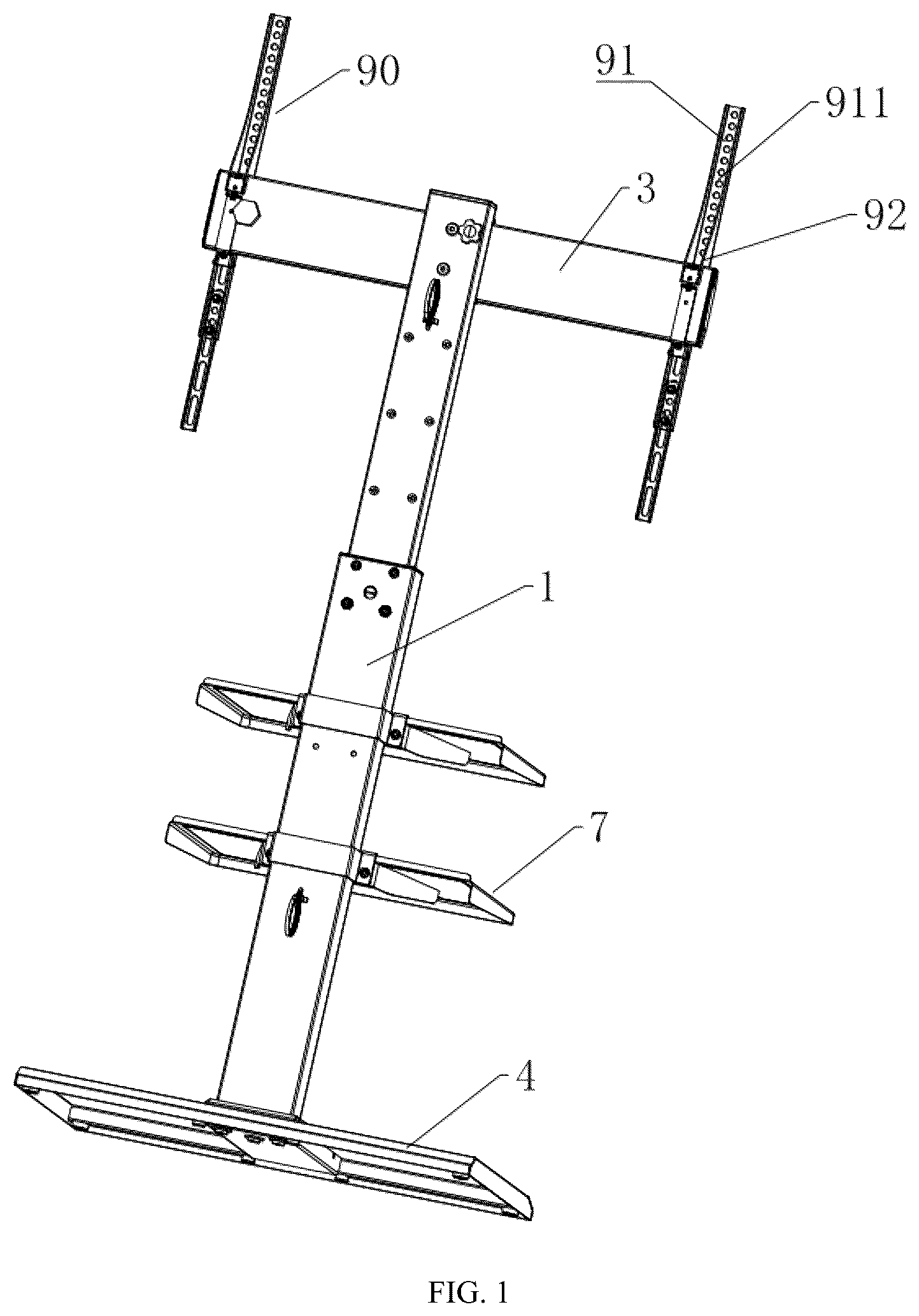 Patent US12310496 — Audiovisual device rack — Figure 1