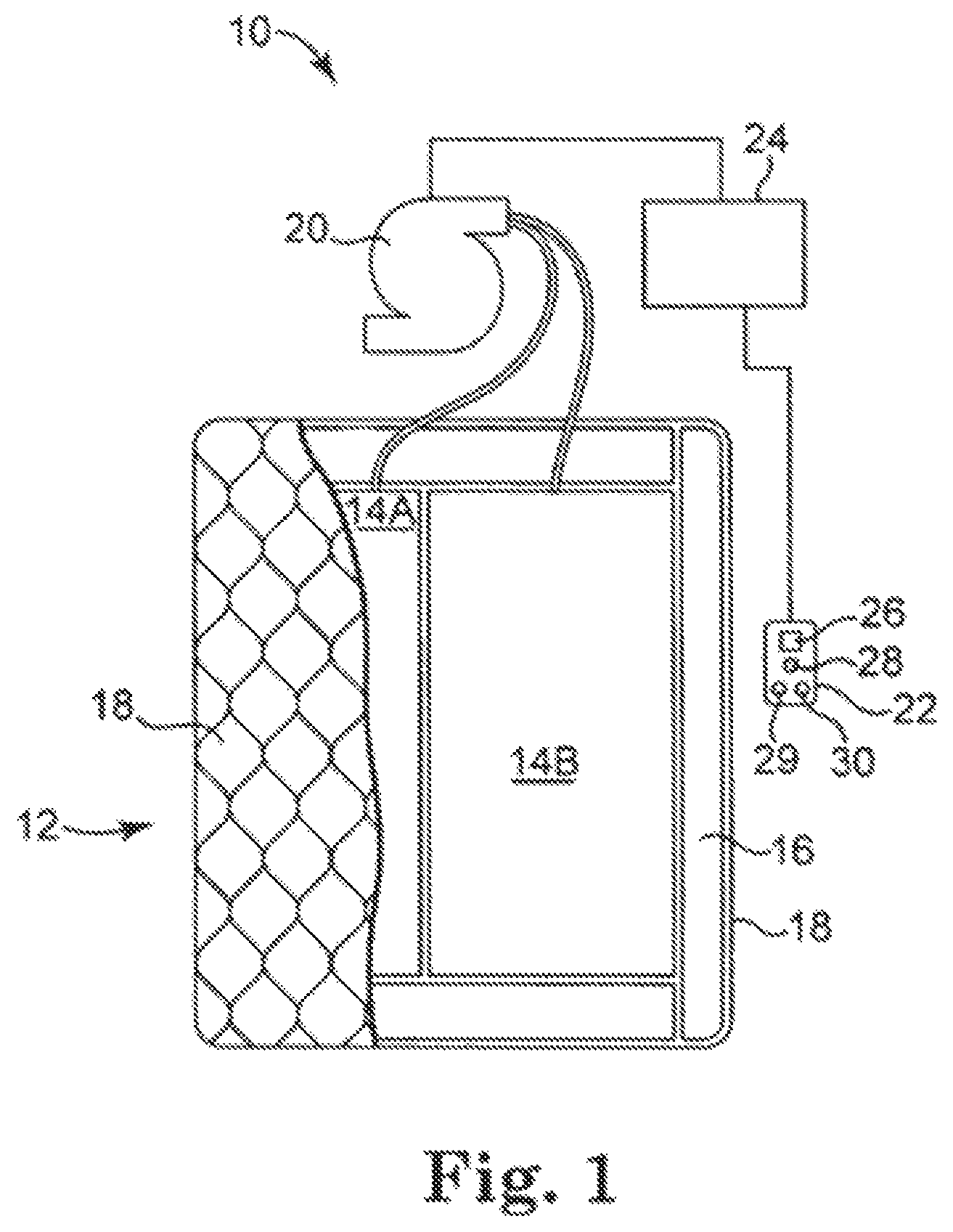 Patent US12310506 — Adjustable bed system with foundations having first and second configurations — Figure 1