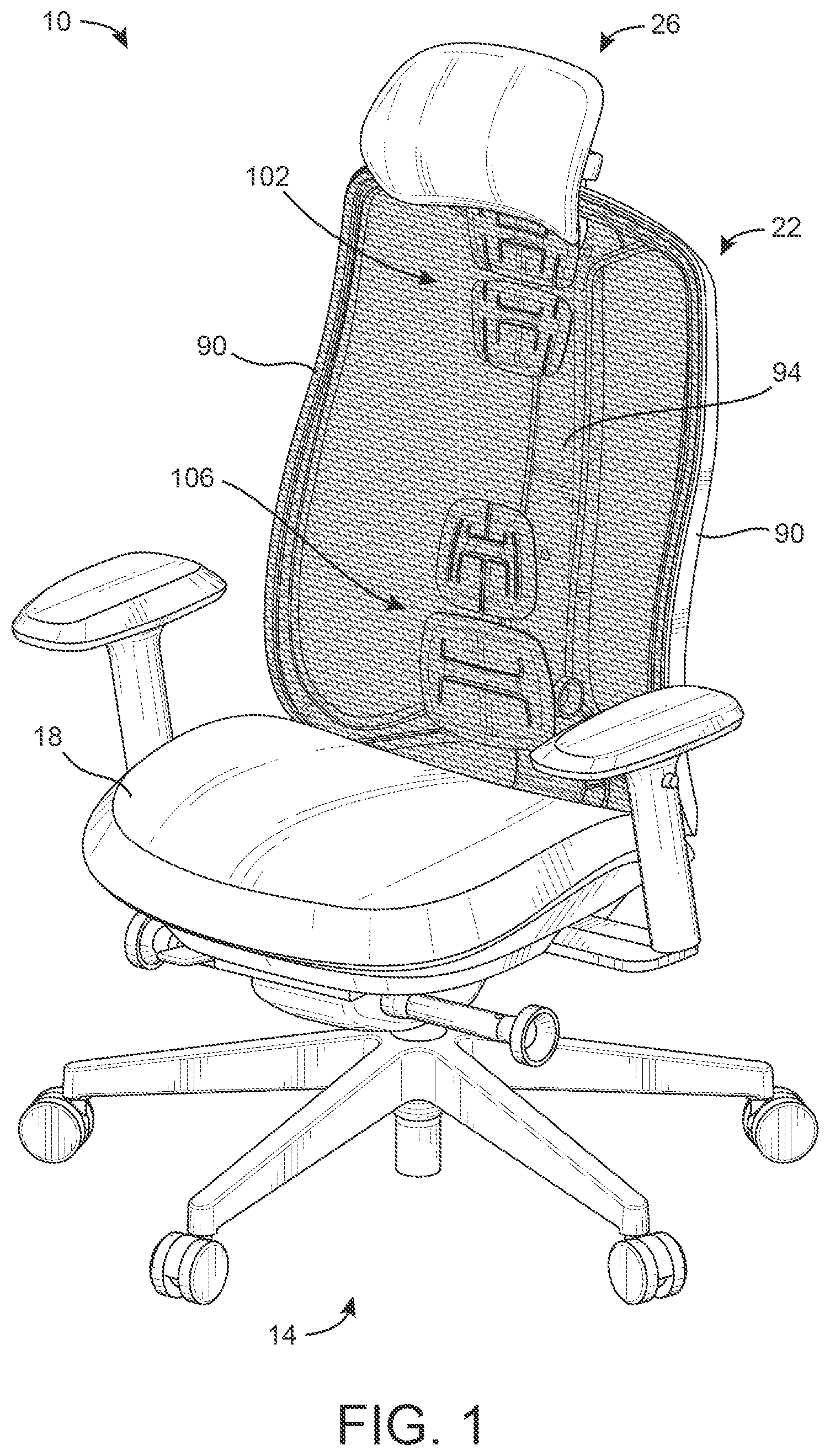 Patent US12310513 — Seating structure — Figure 1