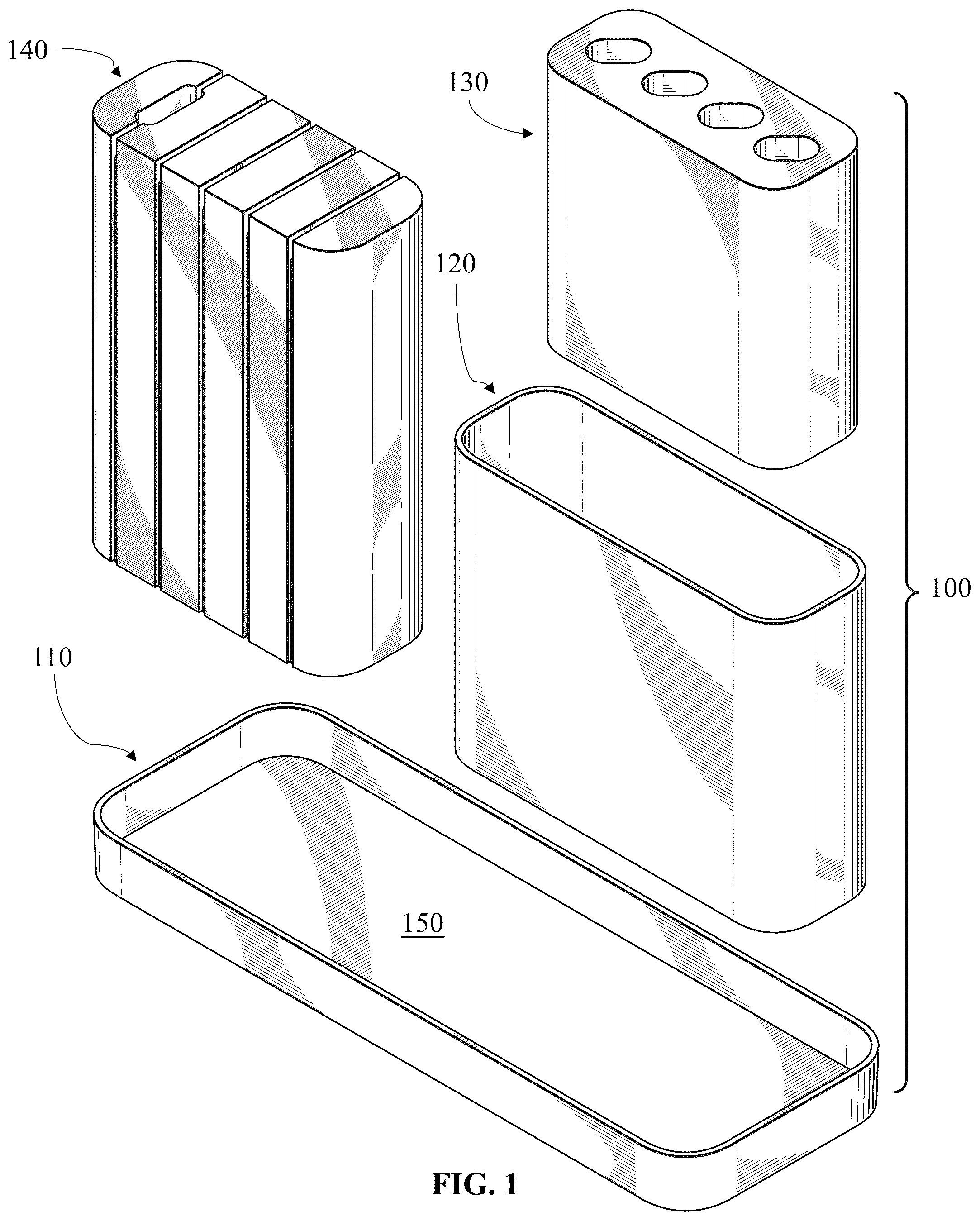 Patent US12310519 — Modular culinary implement storage system — Figure 1